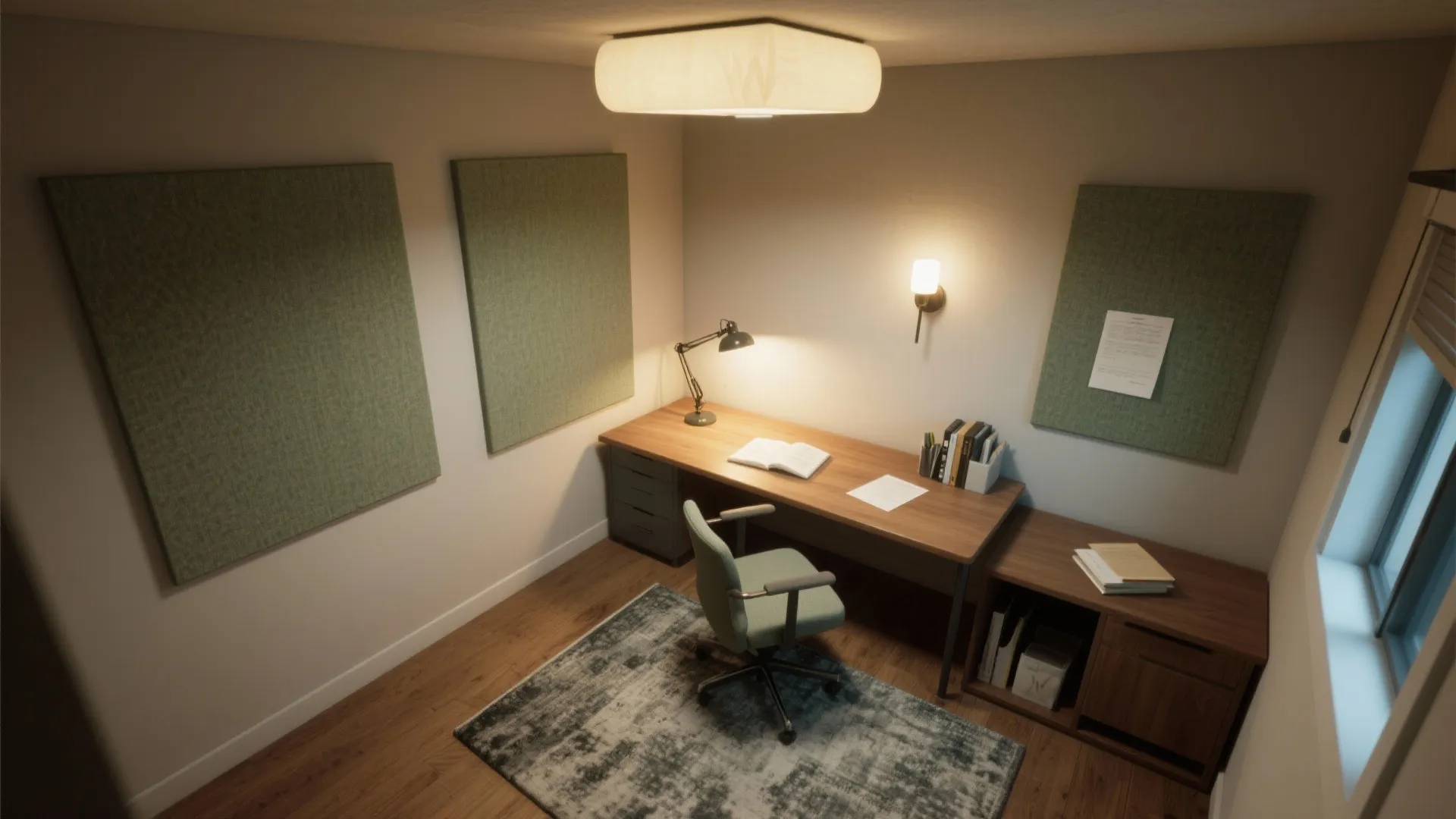 Layered lighting and acoustic comfort