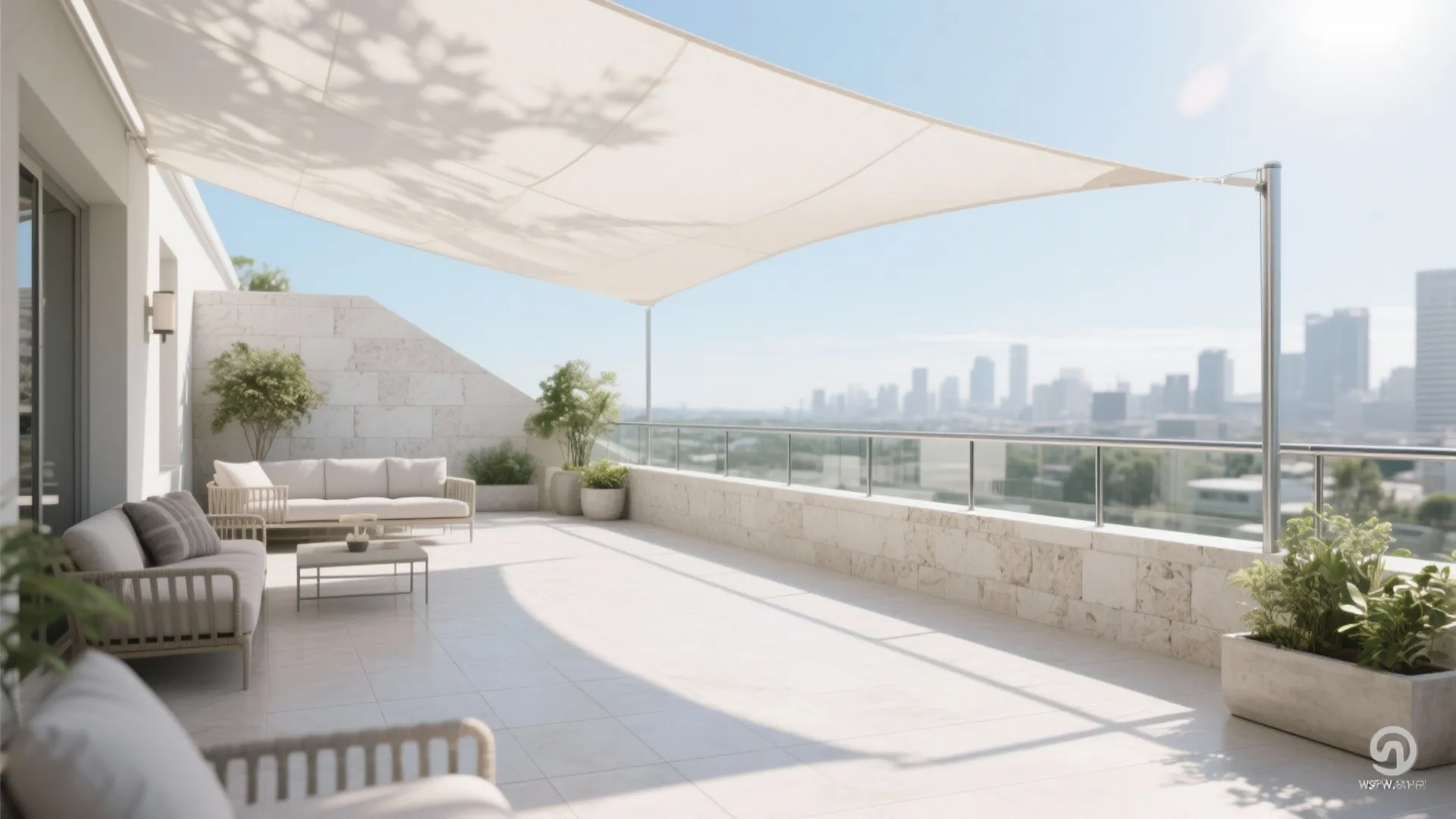 Light‑toned, high‑SRI tiles to keep rooftops cool