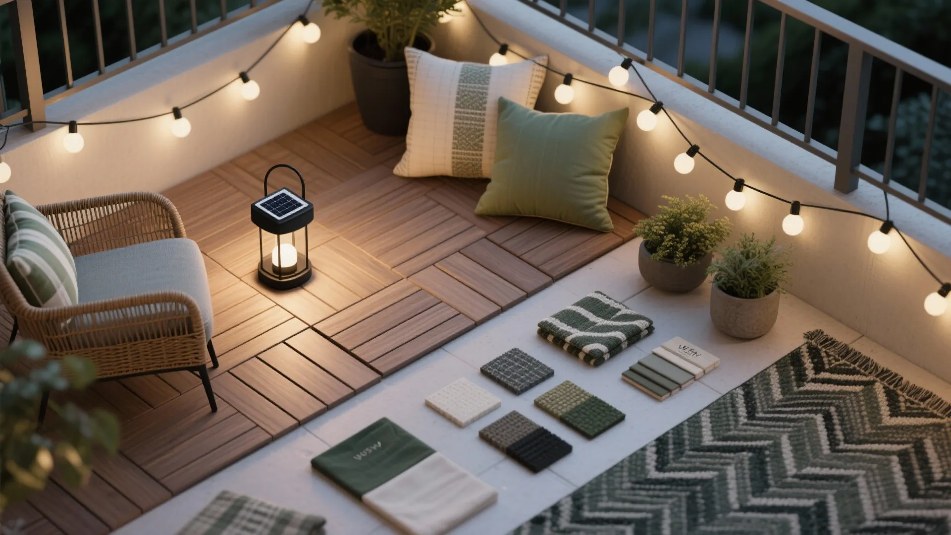 Idea 5: Layer Lighting, Rugs, and Textiles