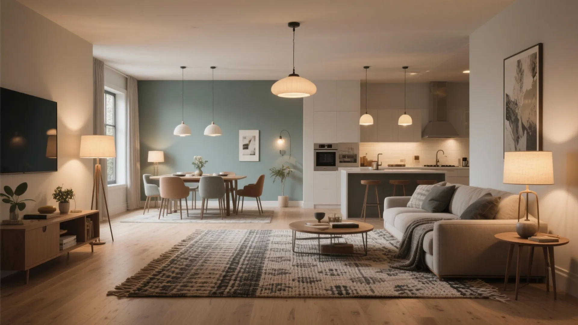 3. Define zones with light and texture