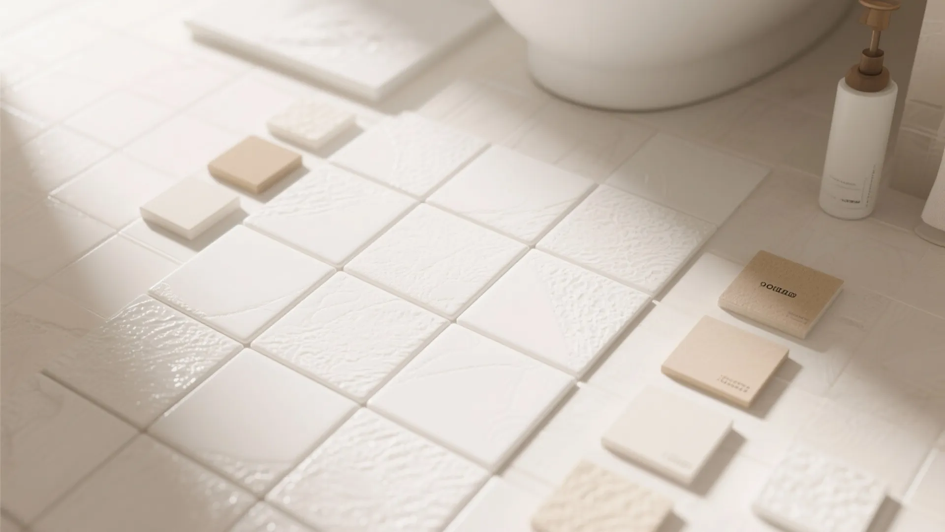 Idea 4: Light-Colored Tiles with Subtle Texture