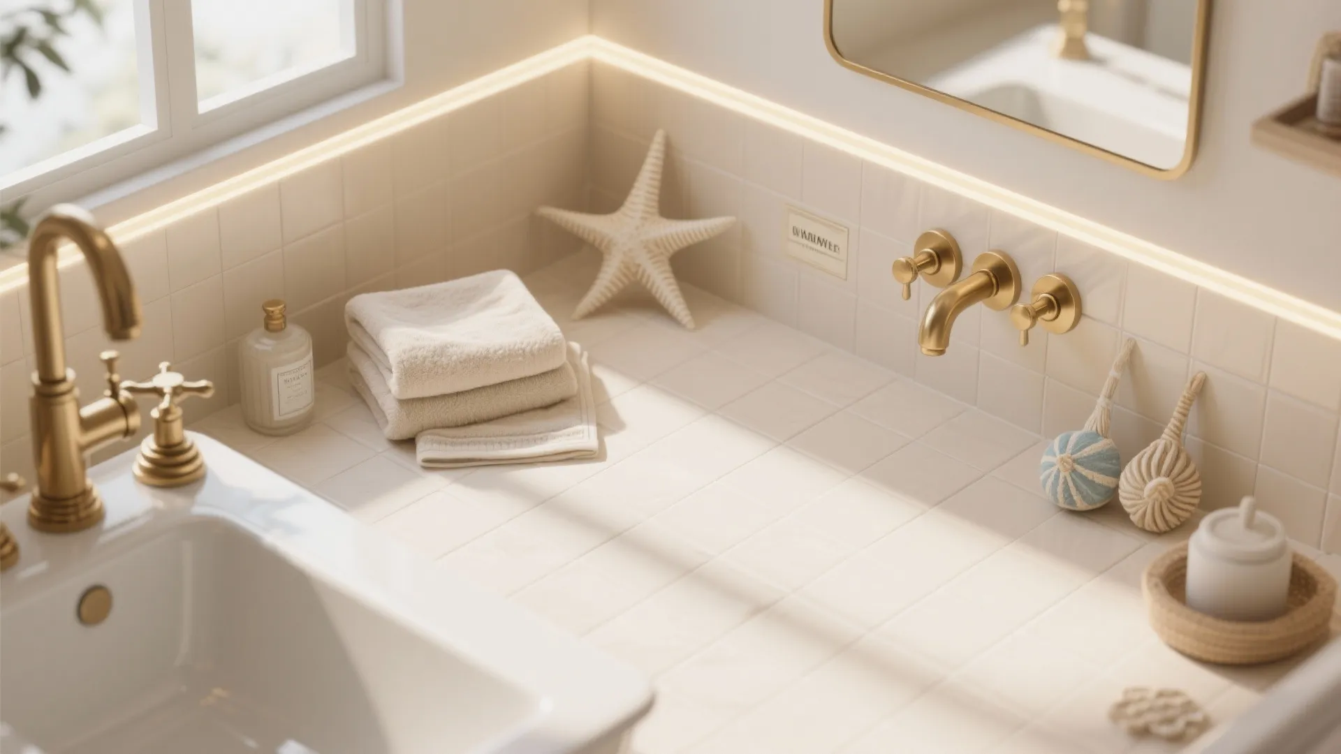 Light-Coloured Tiles and Strategic Lighting