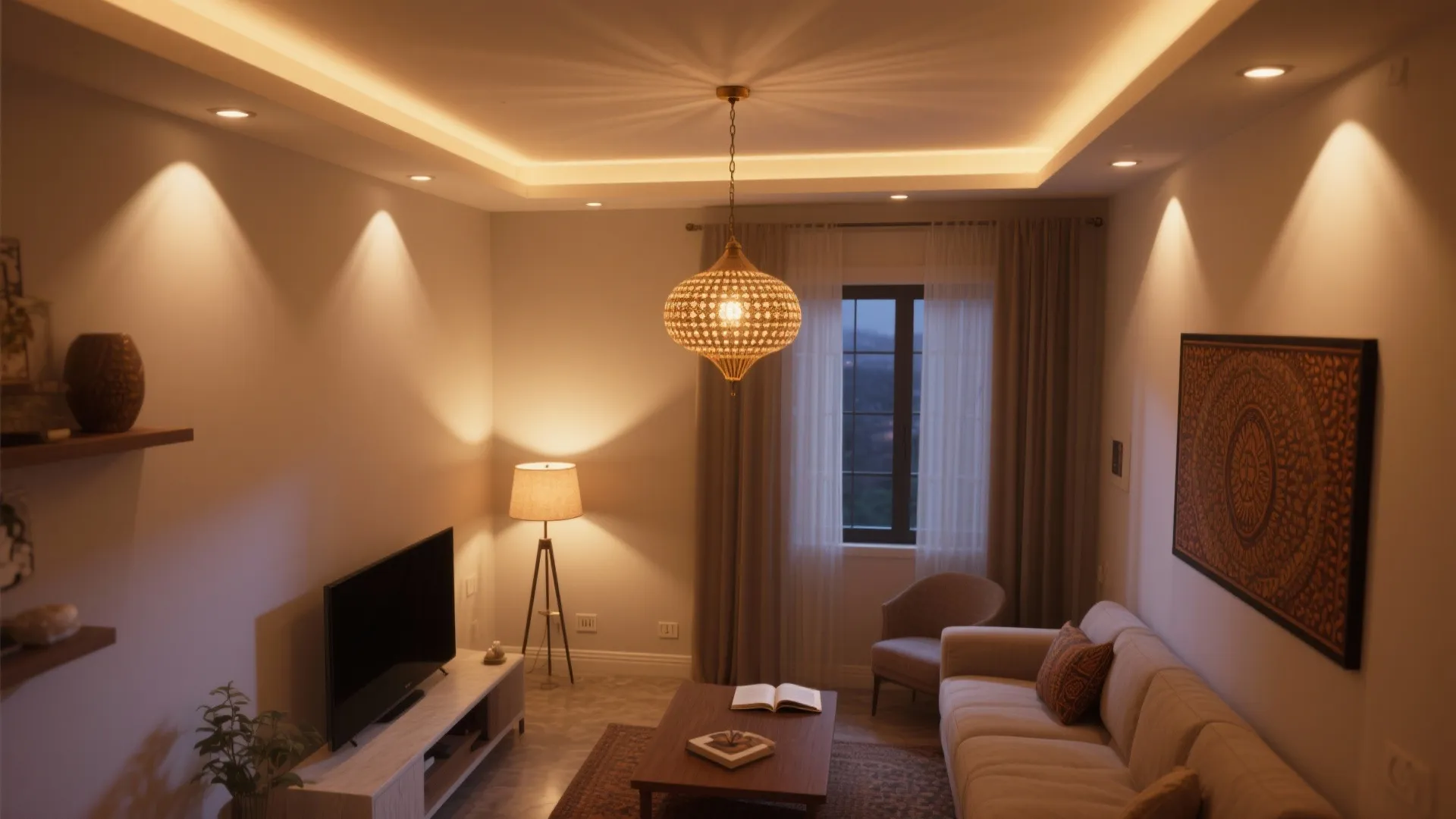 Layered Light: Daylight, Dimmers, and Mood Changes