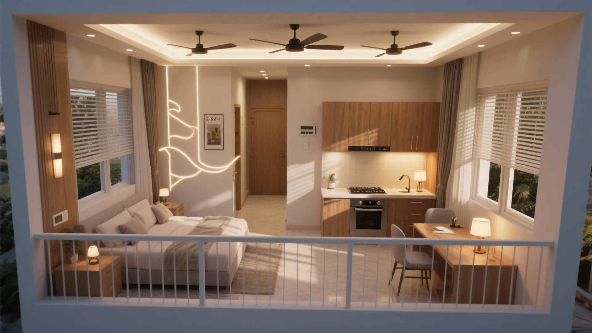 Zoned lighting and cross-ventilation for Udaipur heat