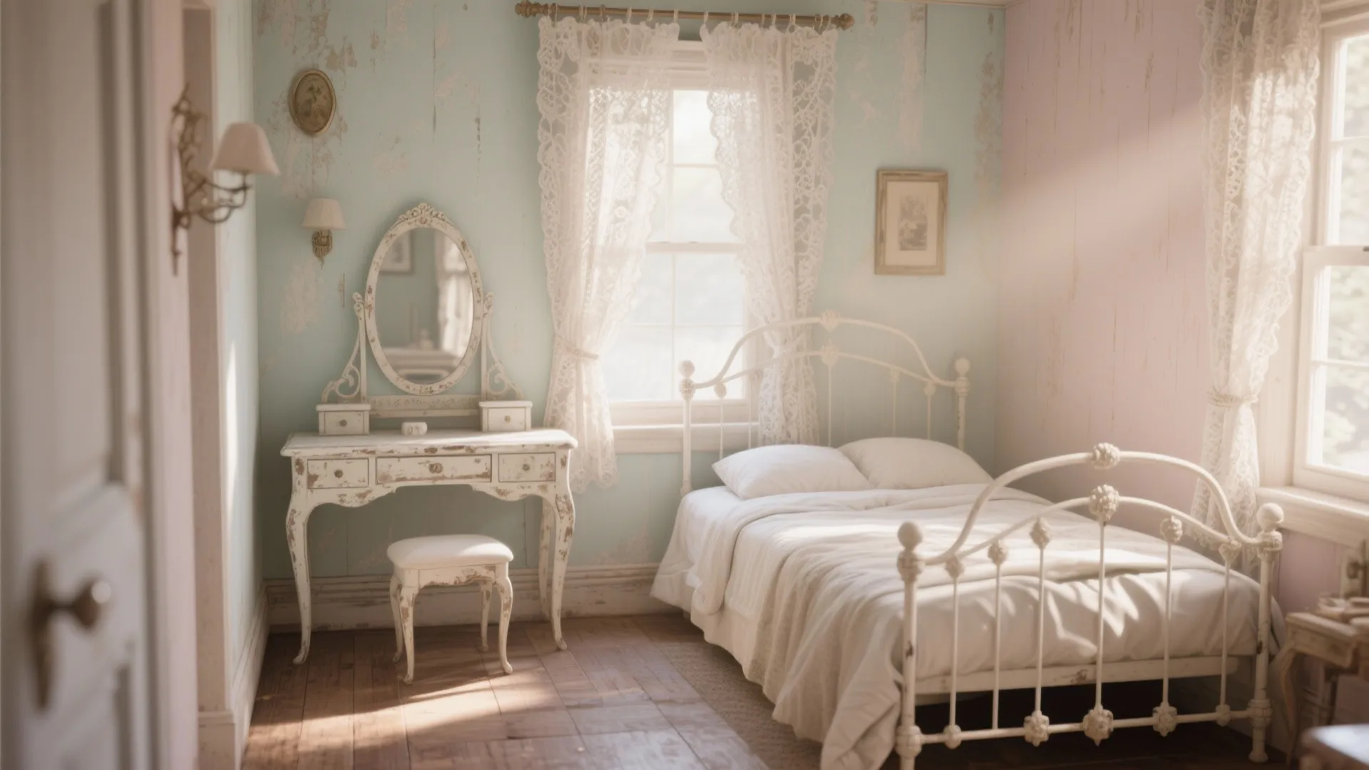 Idea 1: Embrace Light-Colored Vintage Furniture