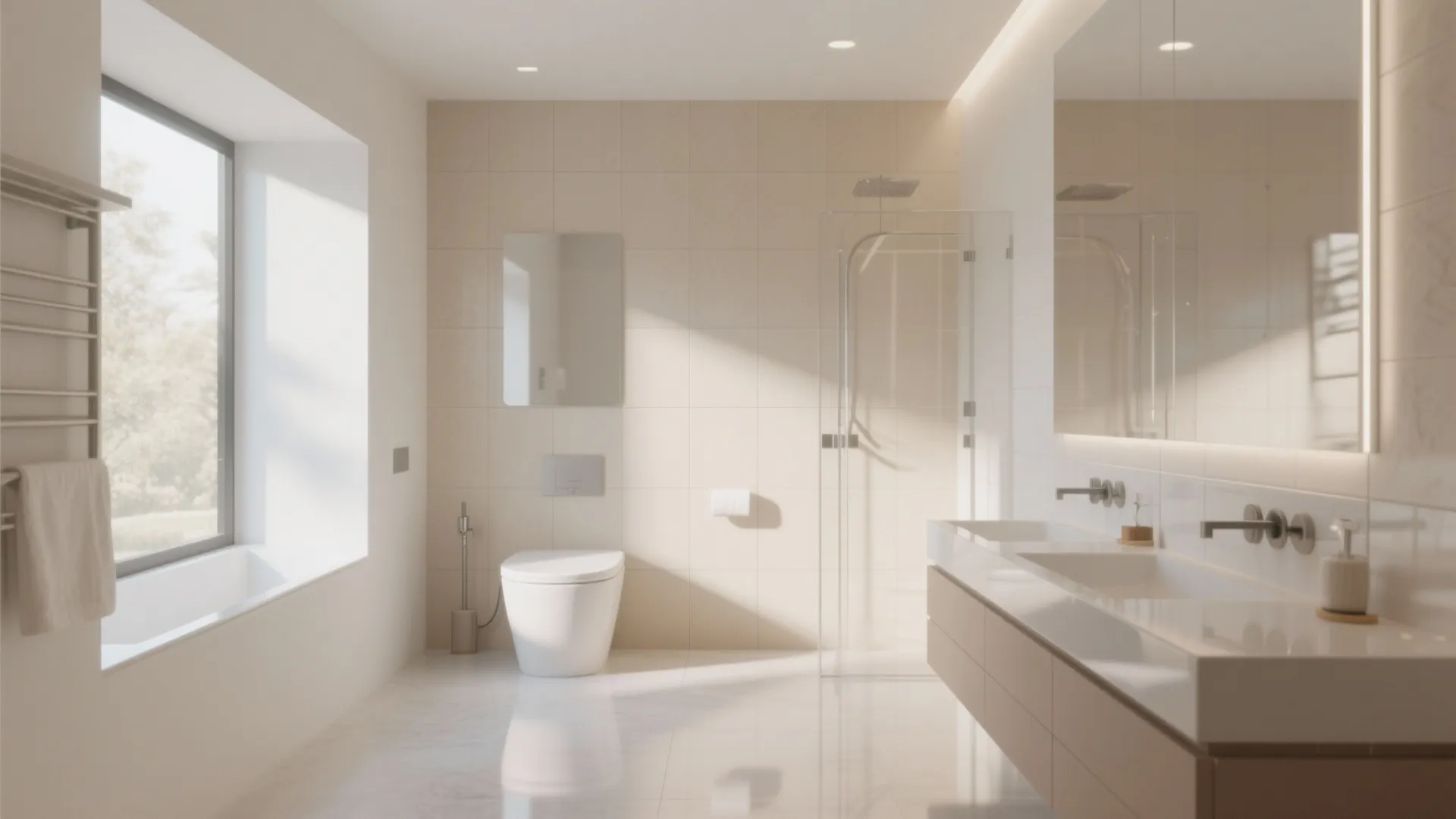 3. Light-Colored Walls and Tiles