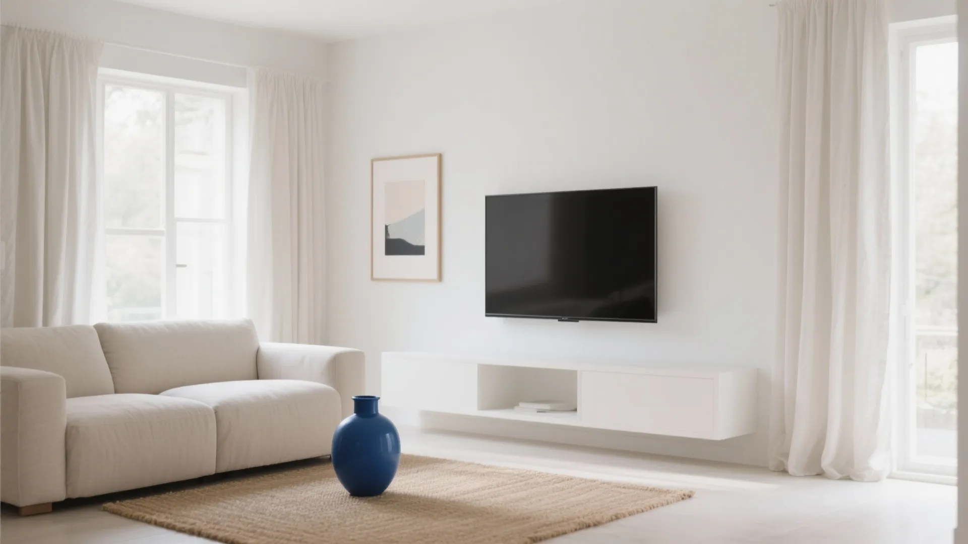 Light-and-White Palette with a Single Bold Accent