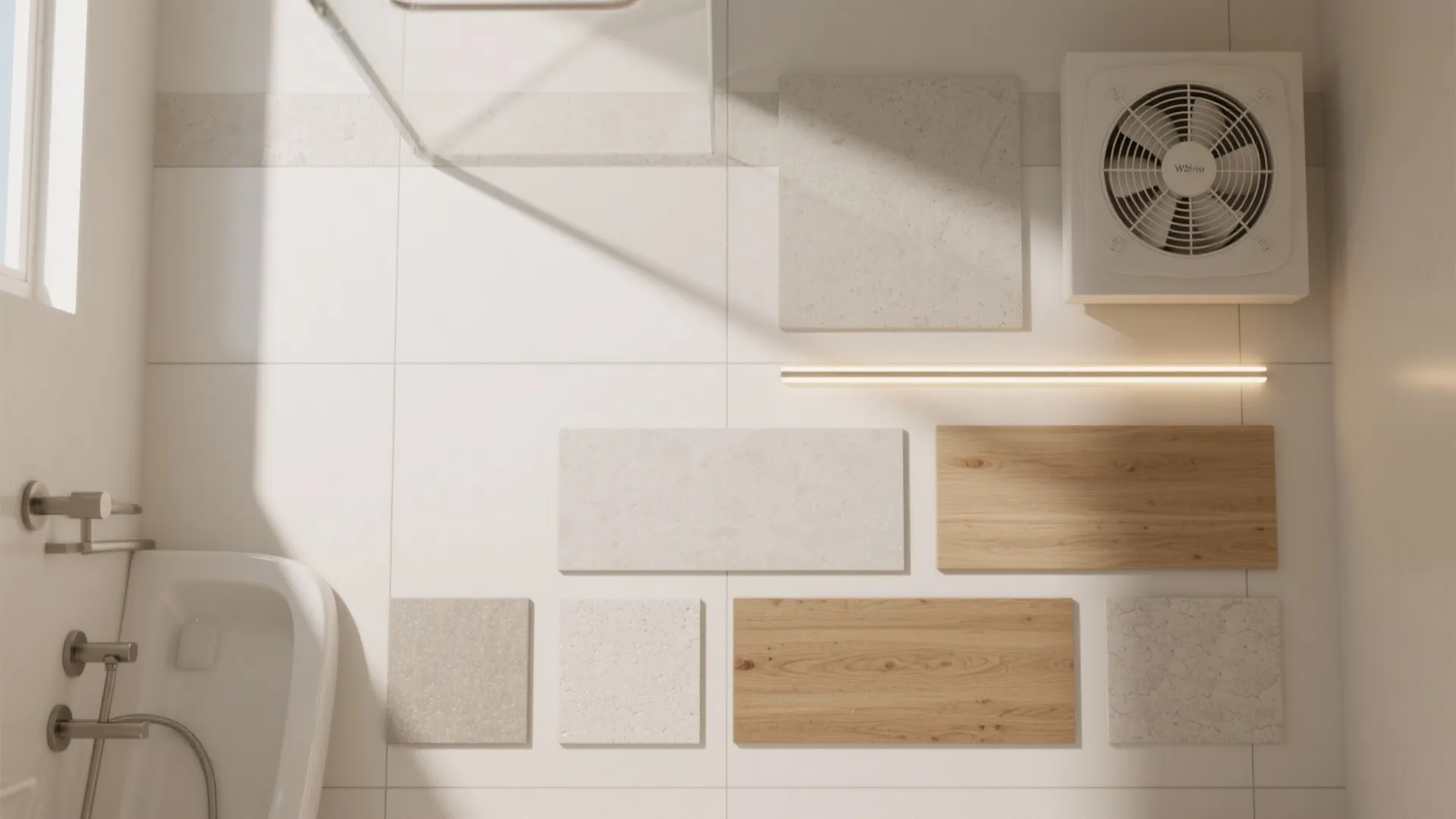 5) Light Palette, Warm Wood, and Layered Lighting + Ventilation