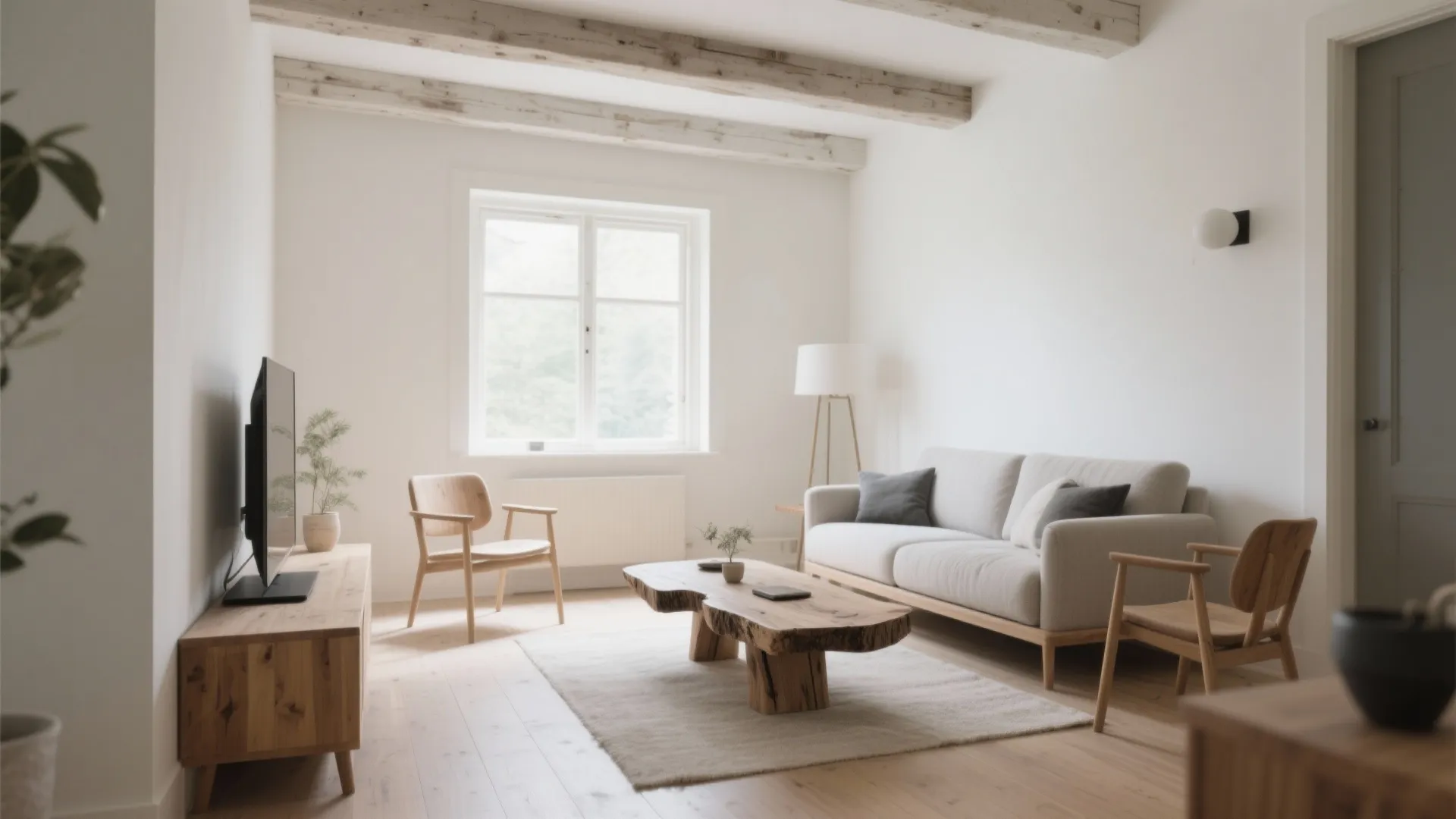 Light woods, slim silhouettes, and a visually airy profile