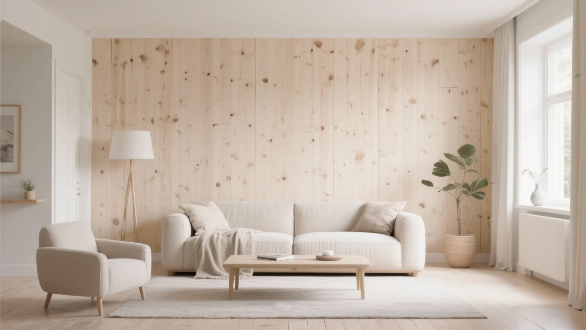 8. Natural Light Wood Shiplap