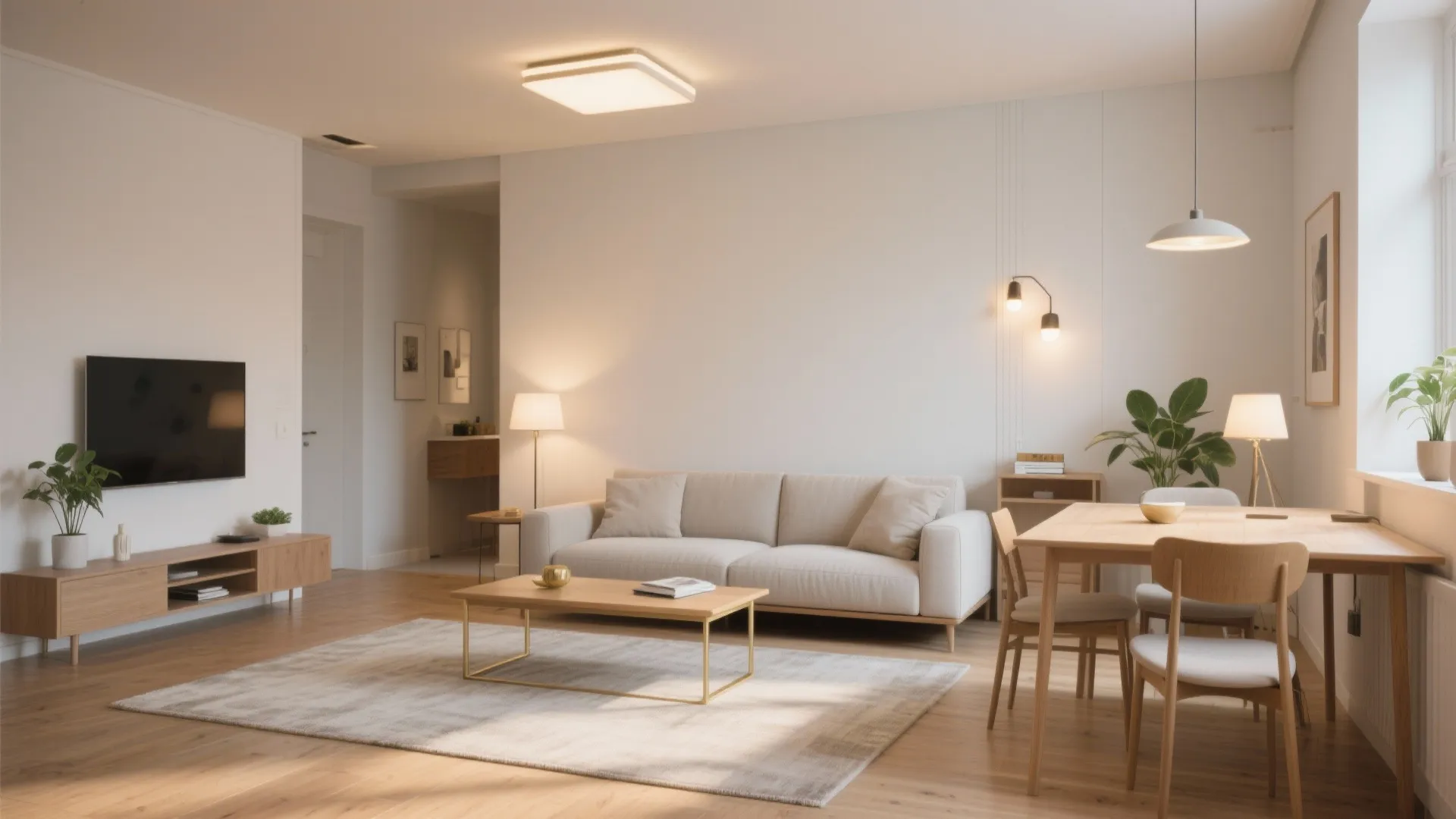 1) Light-first Living-Dining with Zoned Layers