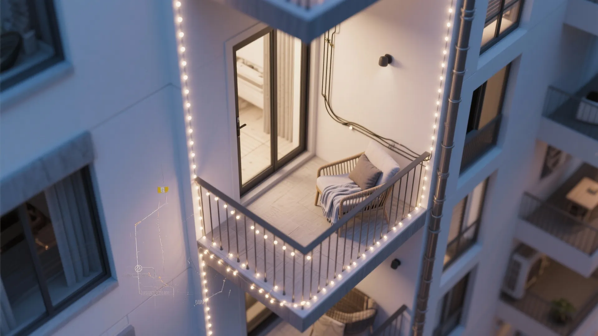 Warm String Light Layering