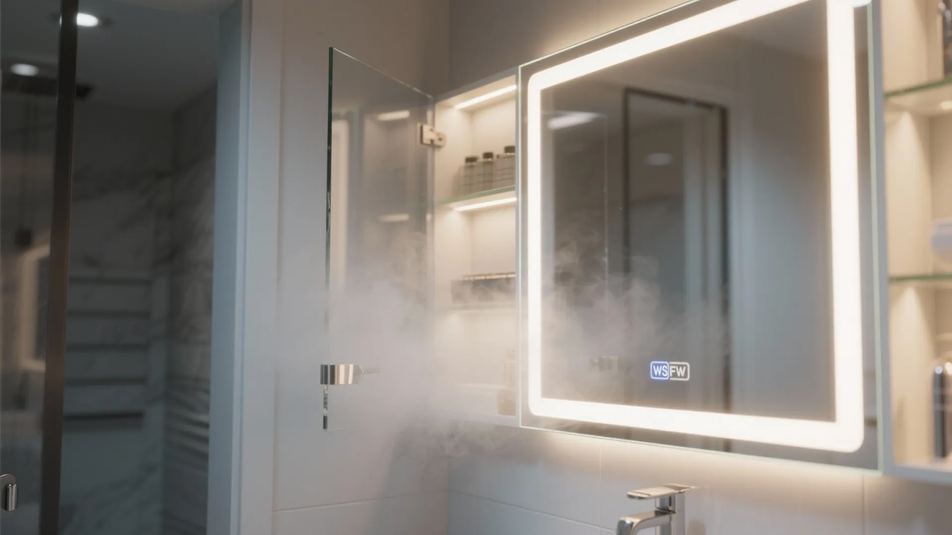 3) Lighted, Anti-Fog Mirrors That Work Hard