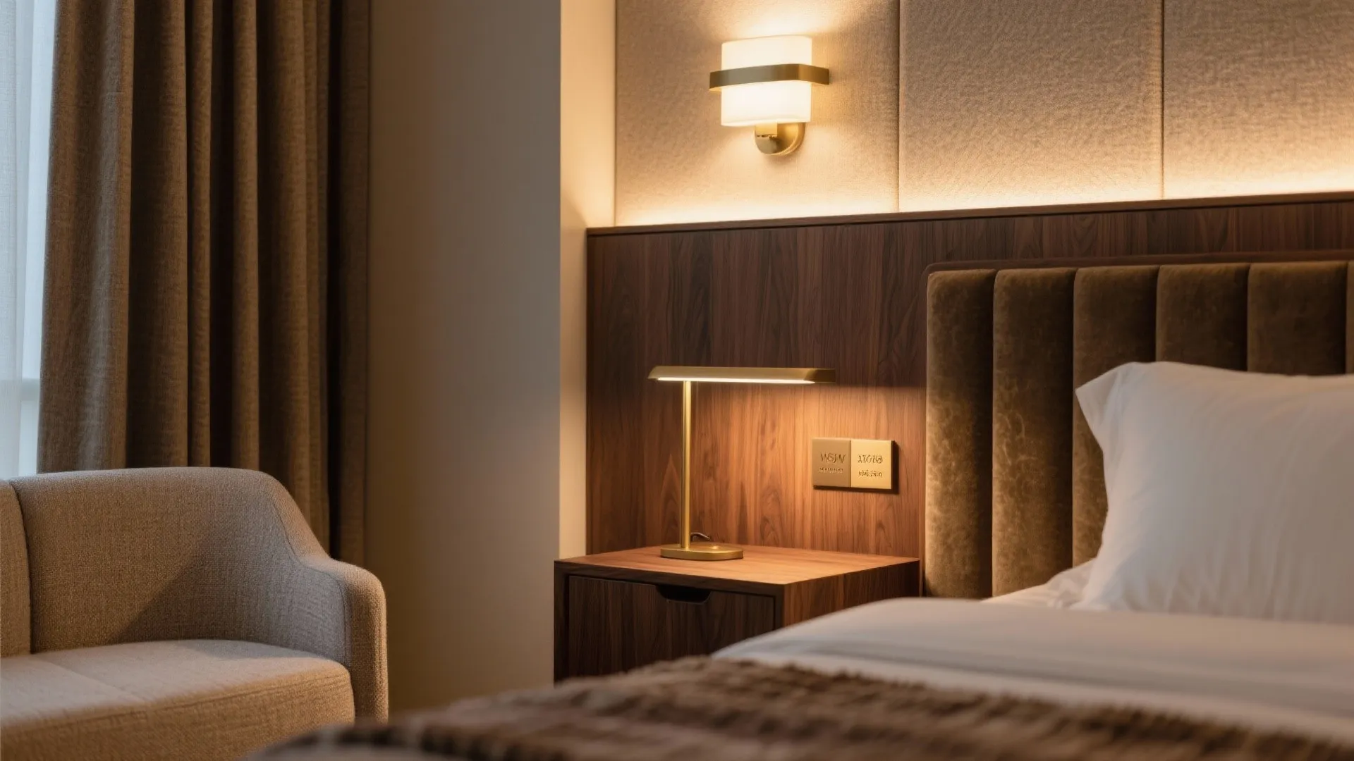 Layered lighting and acoustic calm