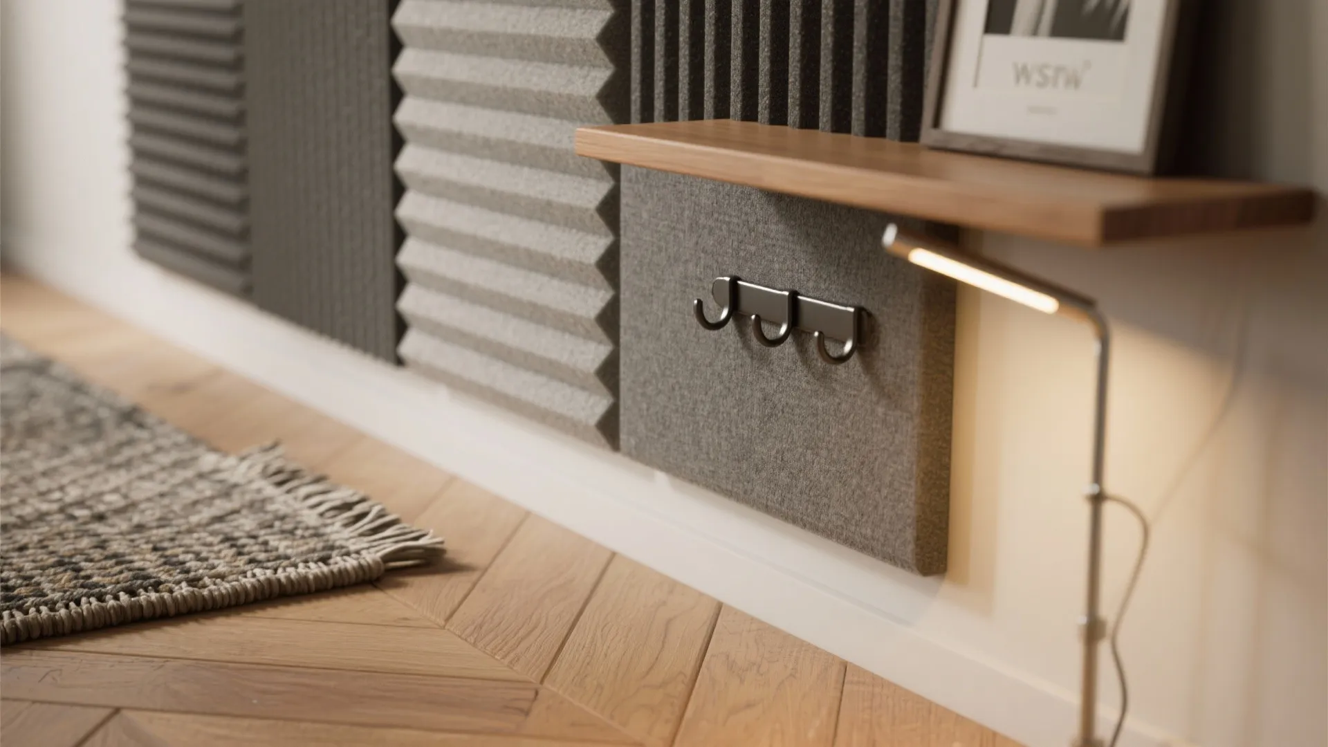 Lighting zones, acoustic panels and decor that doubles as storage