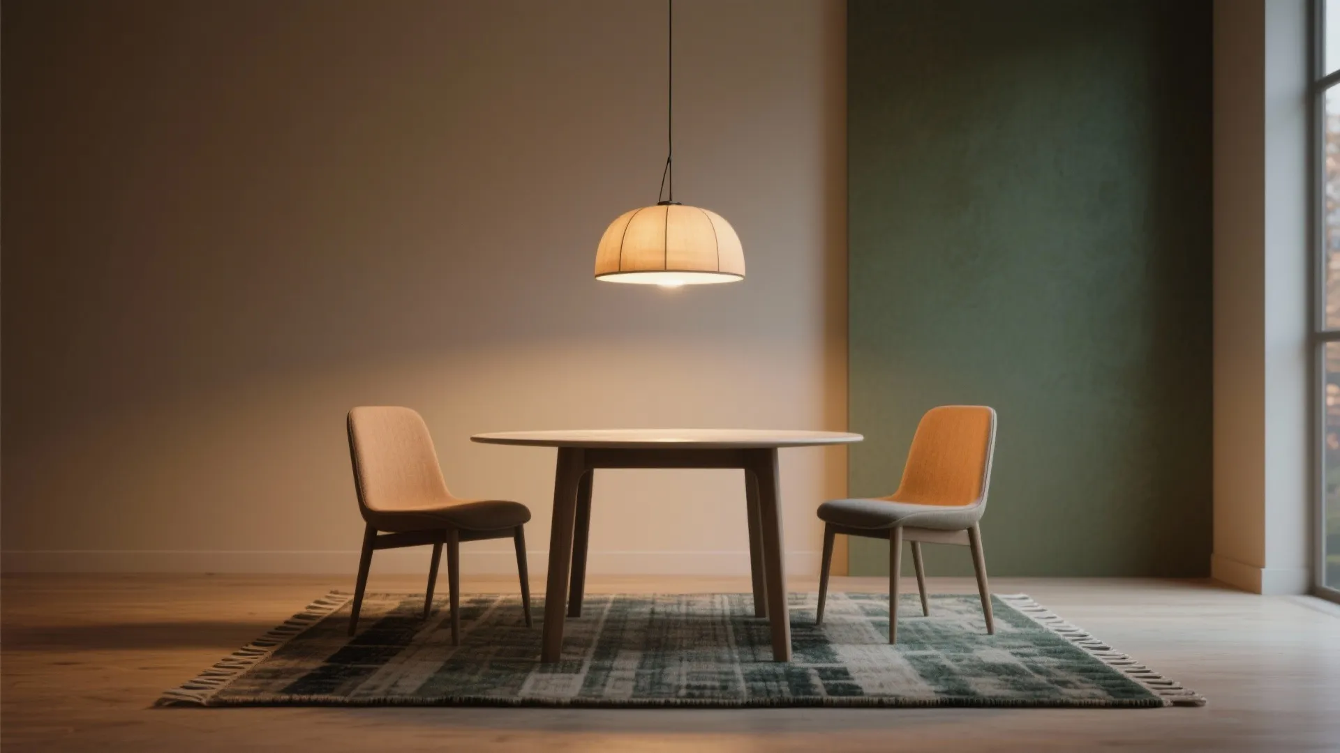 3. Anchor with lighting and rugs