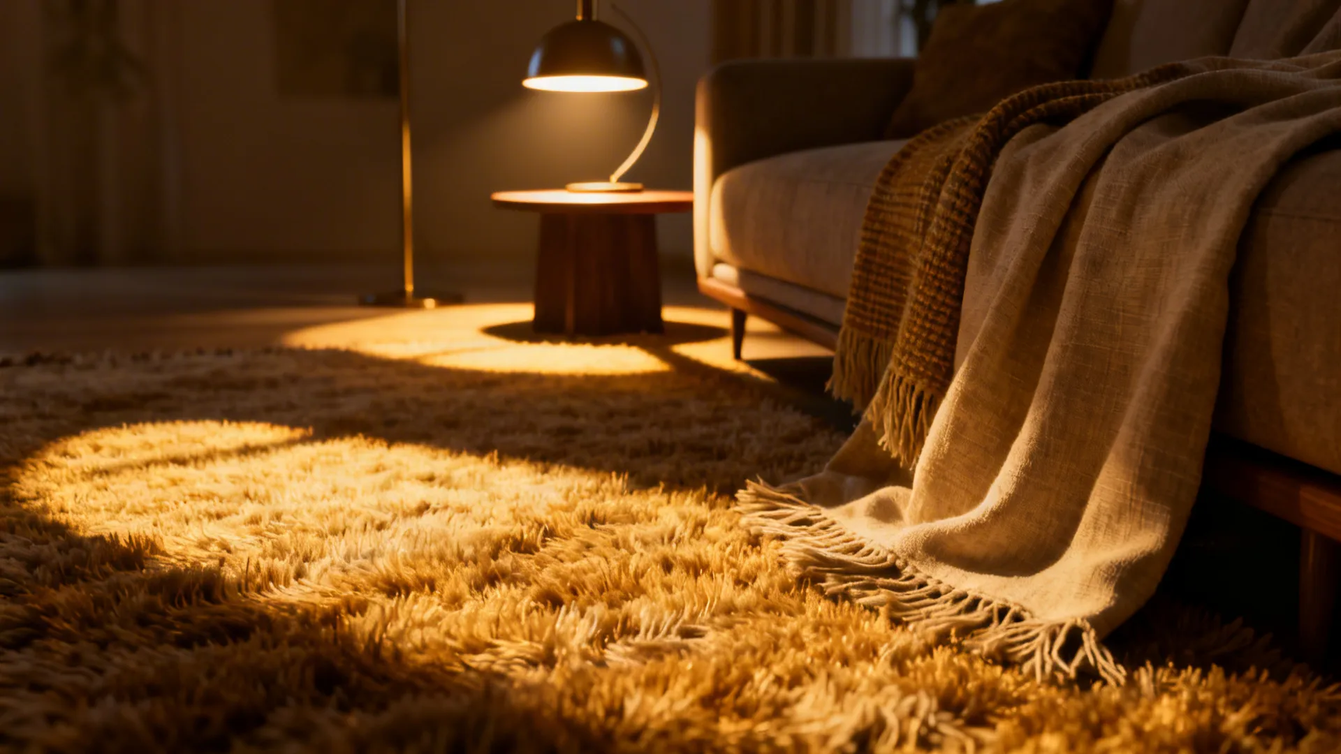 3. Anchor the space with lighting and rugs