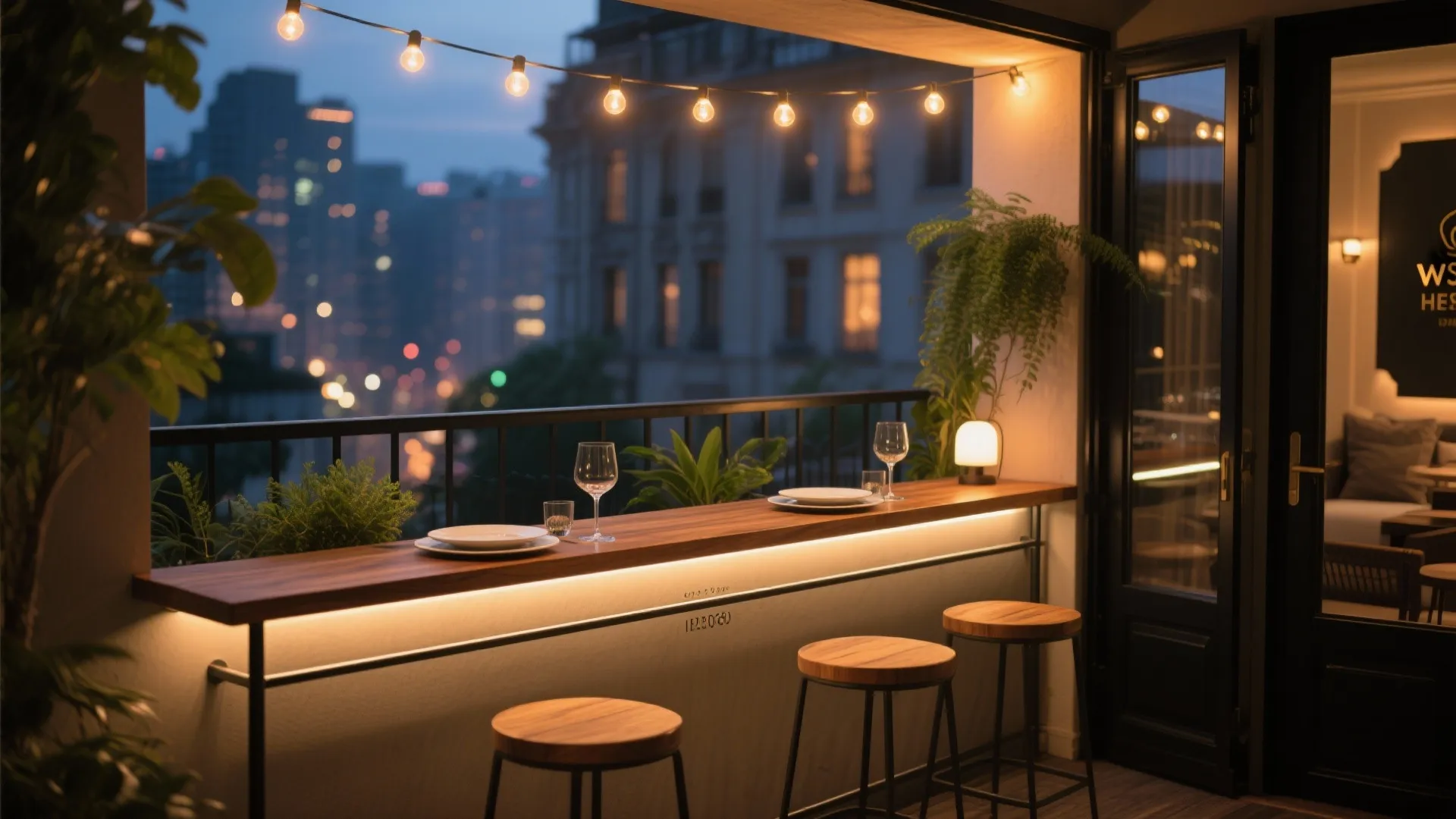 5) Lighting layers and a micro dining bar