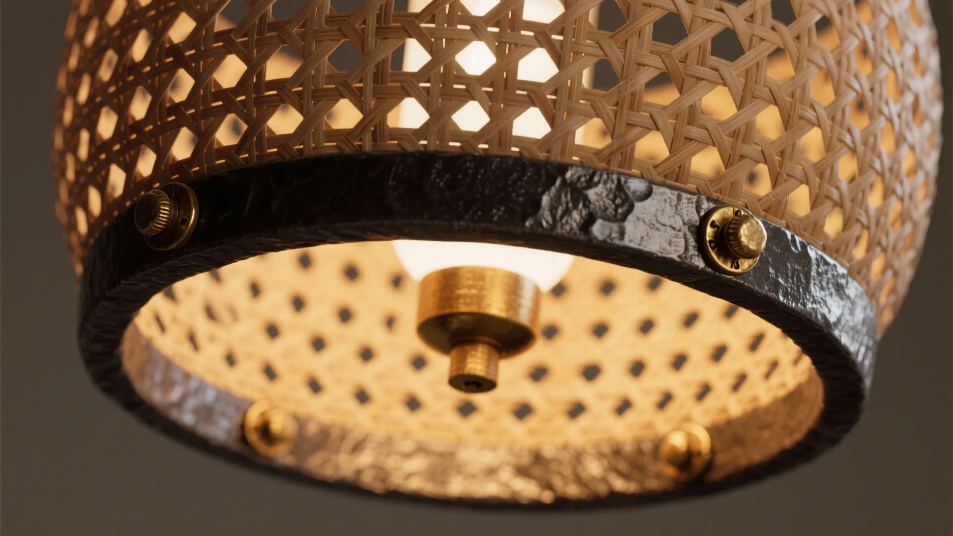 4. Handcrafted lighting and soft brass touches