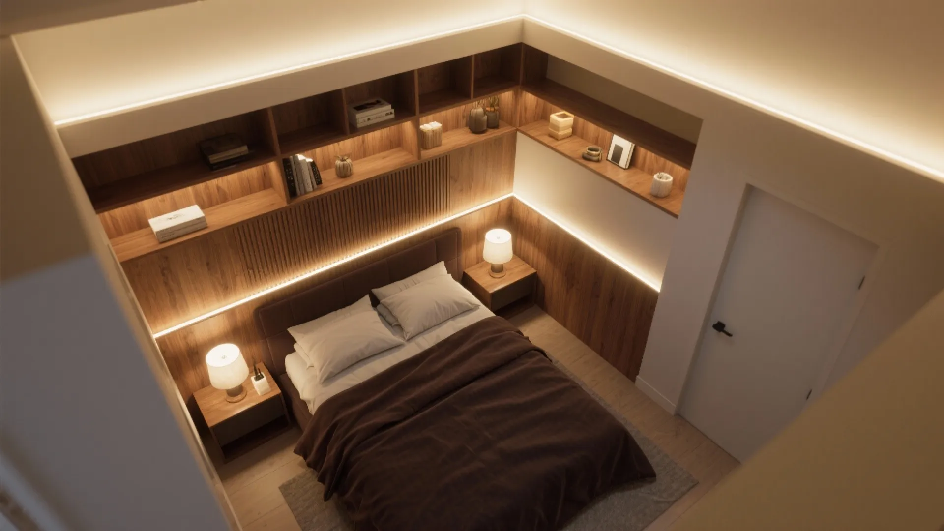 4. Smart lighting and built-ins for balance