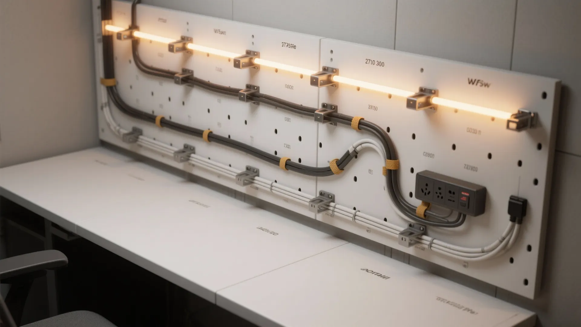 Layered lighting and smart cable management