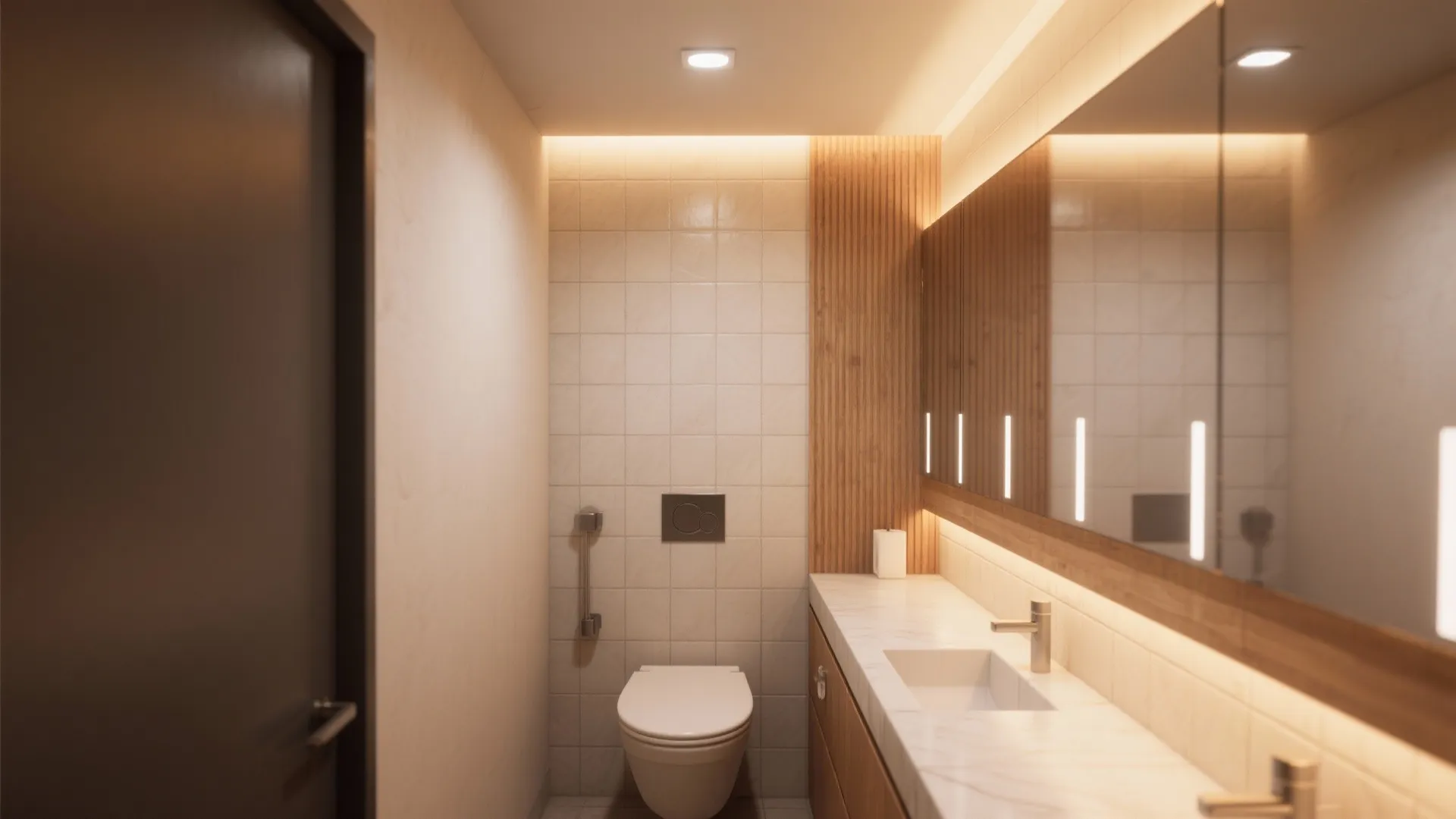 5. Use lighting and finishes to create depth