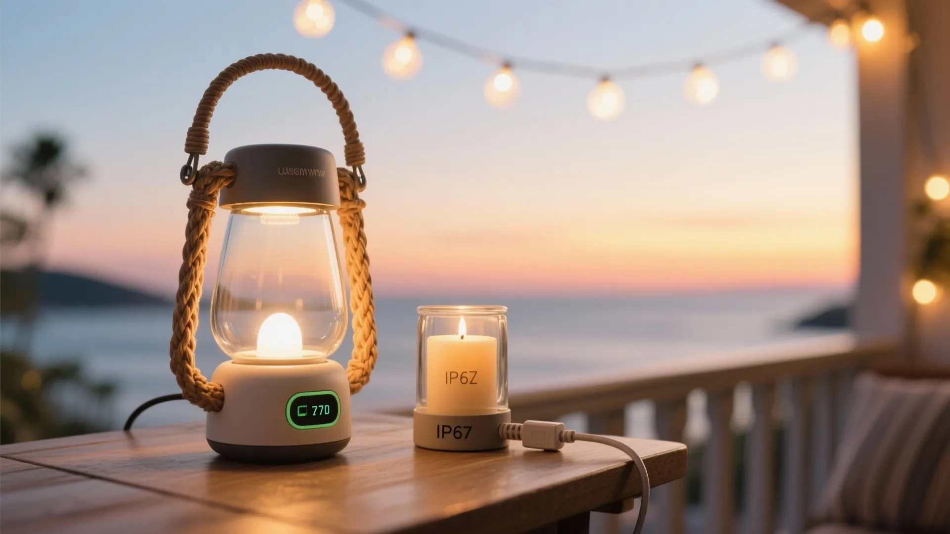 Evening glow: layered lighting and wind-safe candles
