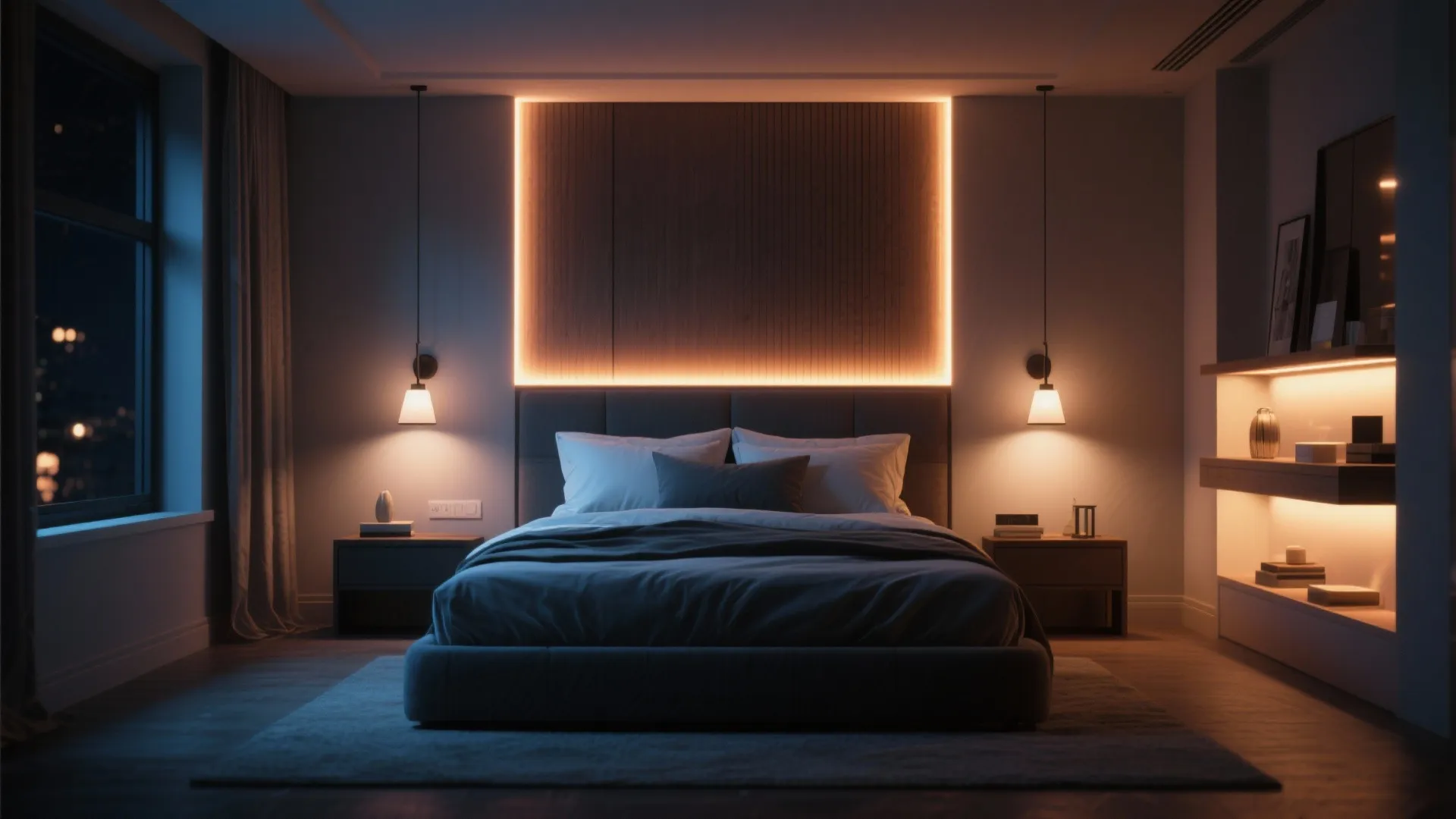 5. Lighting drama for evening mood
