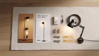 Modern Desk Lamp Setup with Adjustable Lighting