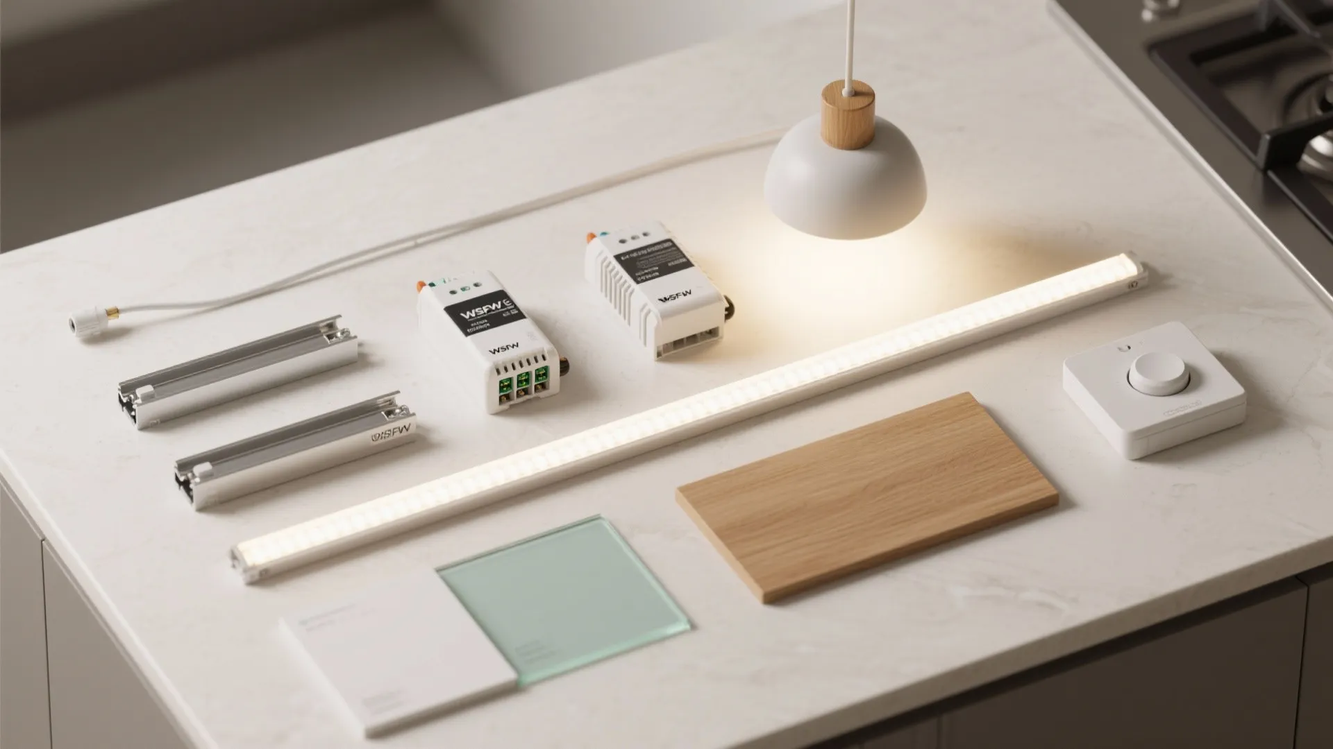 Layered lighting for depth and safer cooking