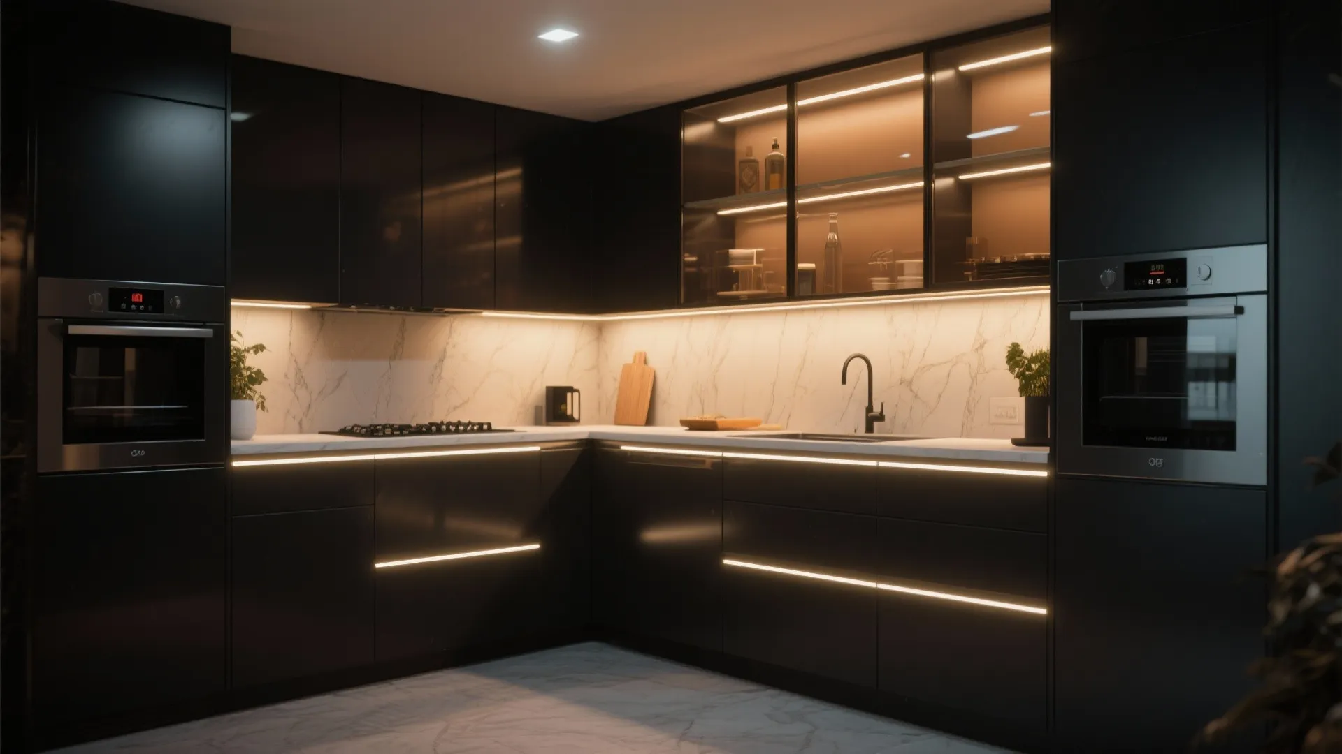 4. Integrated lighting and glass breaks