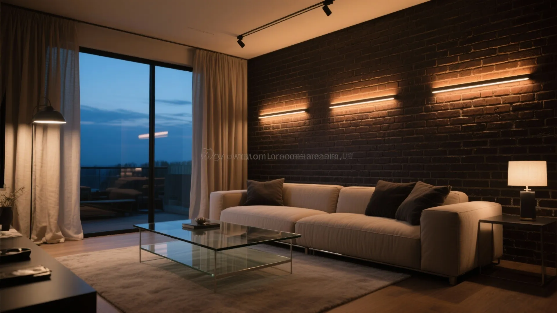 Lighting and Glass: Make Brick Feel Airy