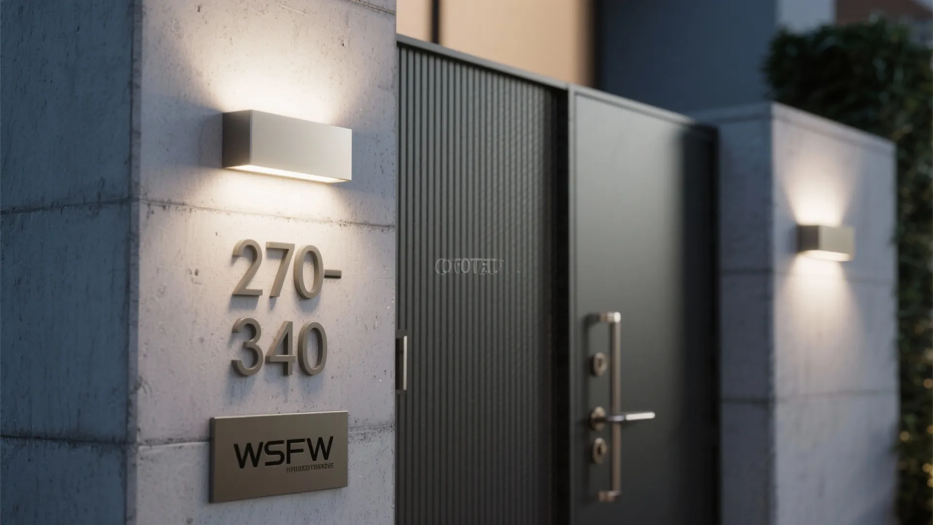 Integrated Lighting, Numbers, and Gate Hardware