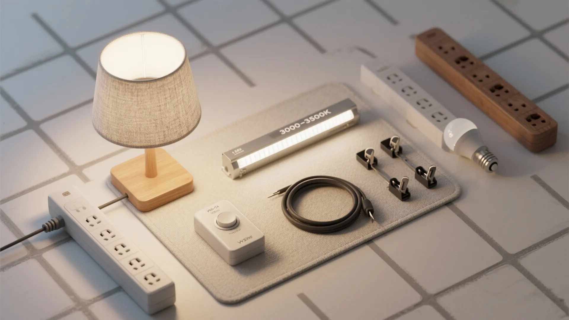 Task lighting layers that fight eye strain