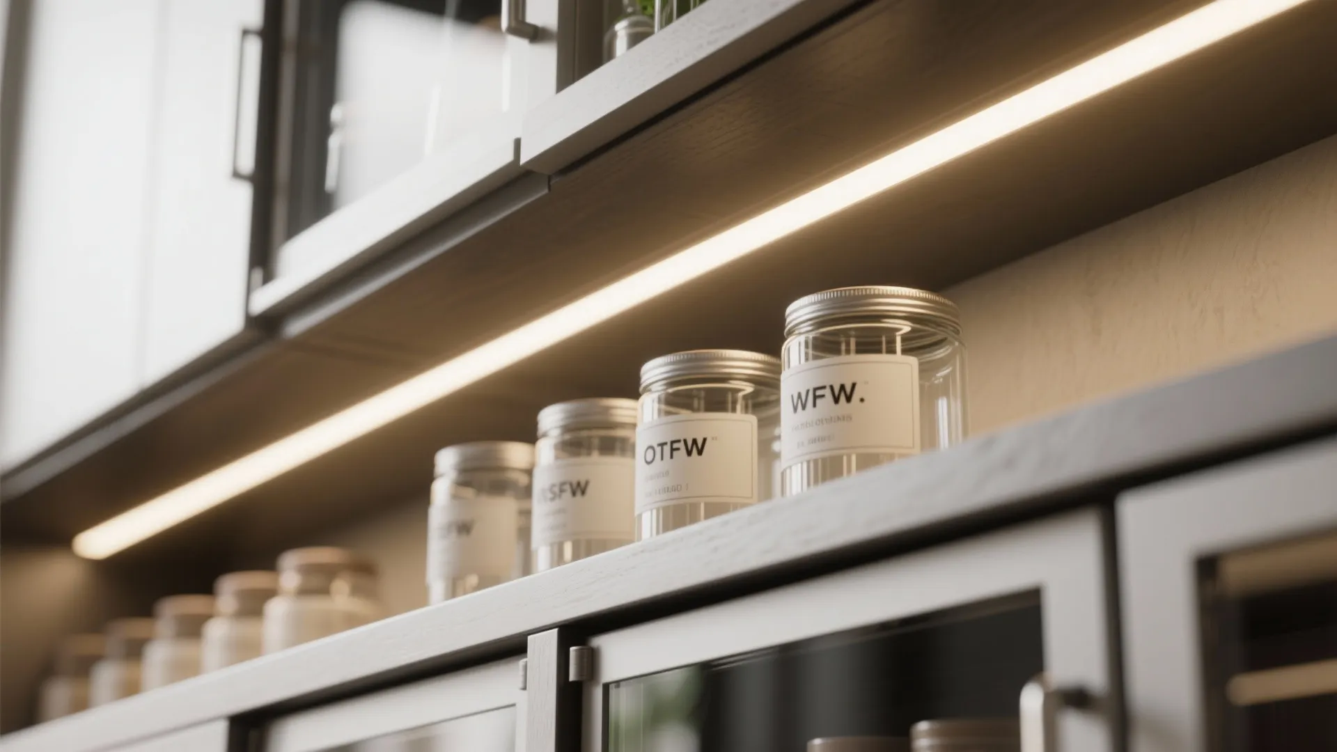 5. Bright lighting, labels, and clear containers for visibility
