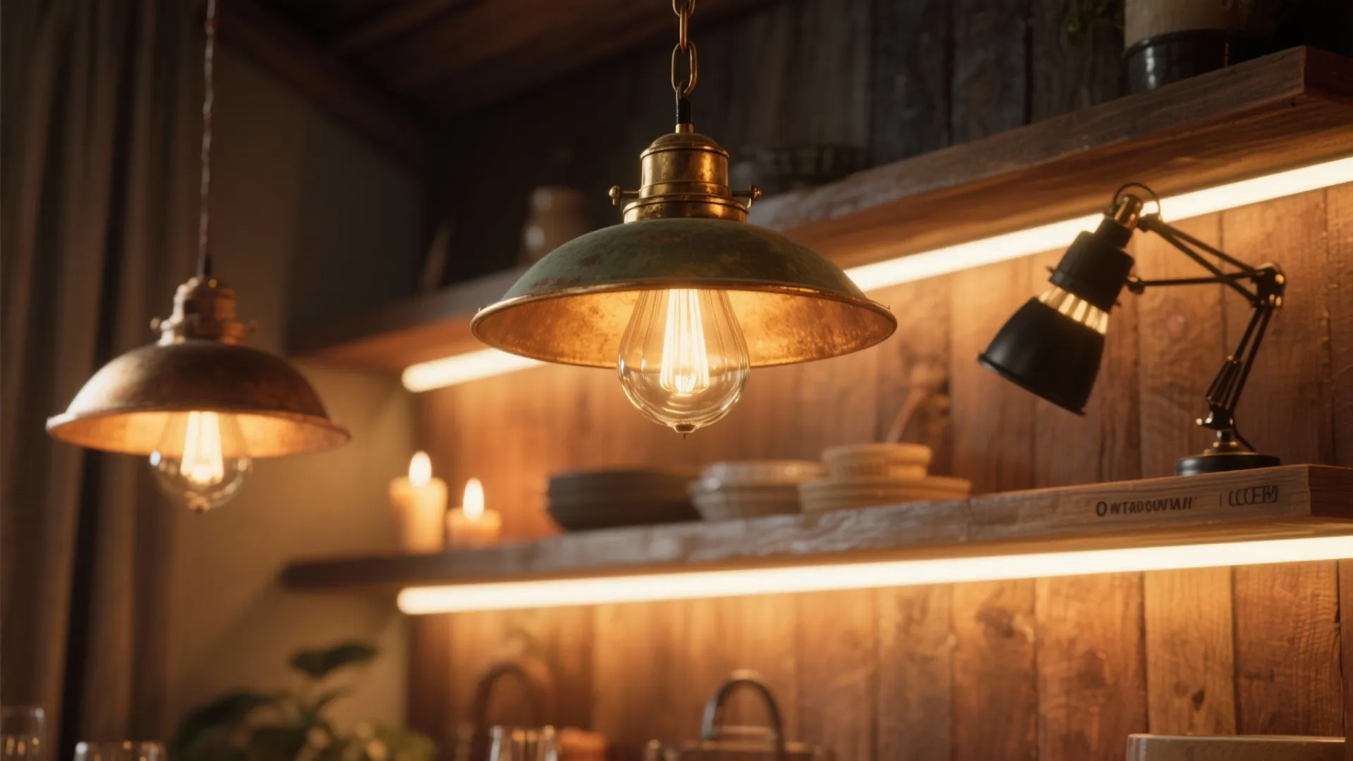 2. Layered warm lighting