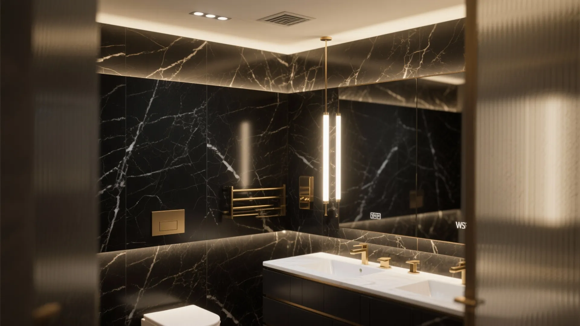 Lighting That Loves Black Marble