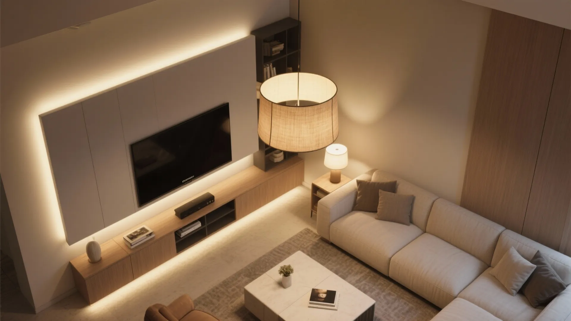 3. Soft contrast via layered lighting