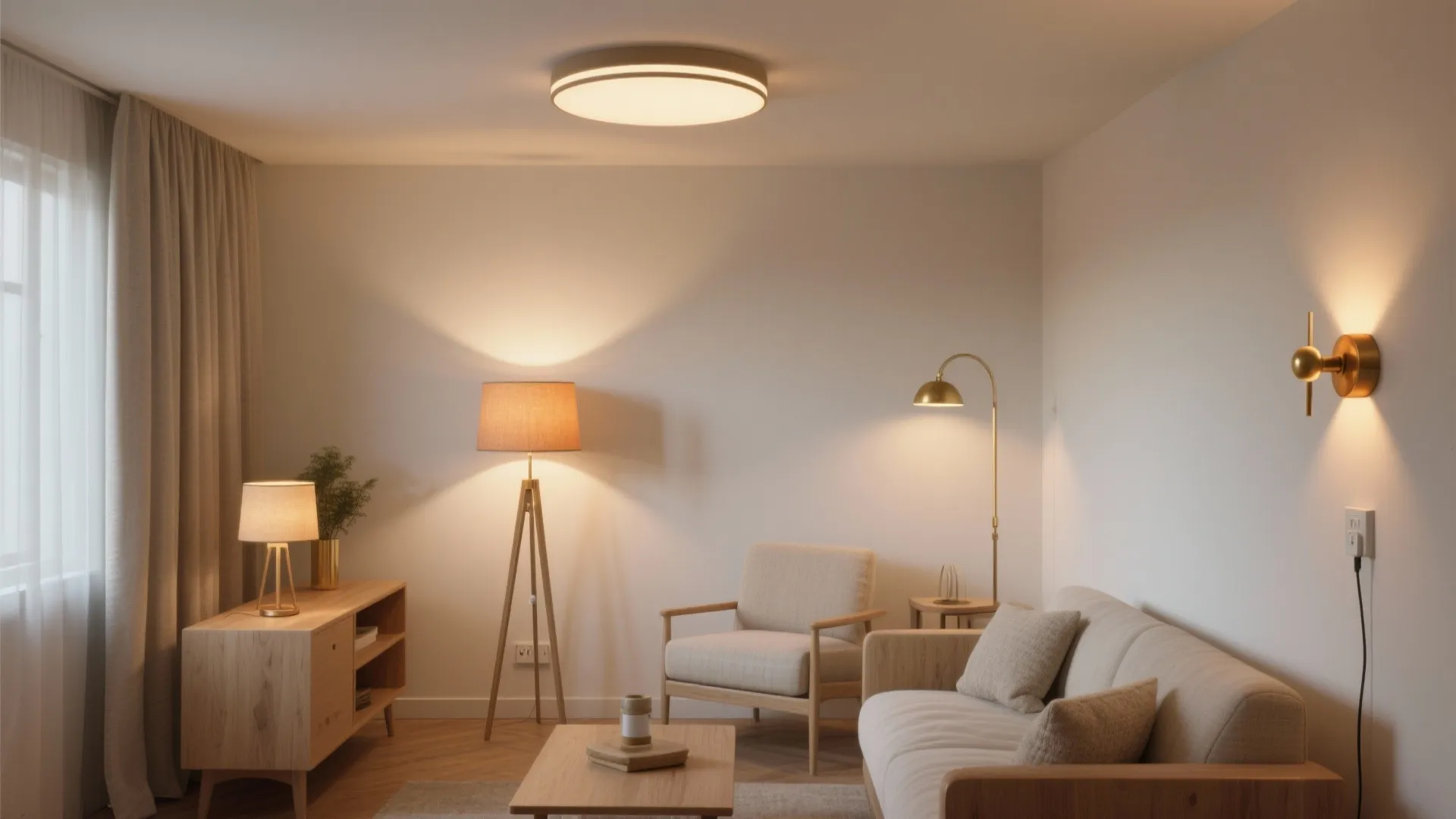 Soft Lighting Layers for Small Rooms