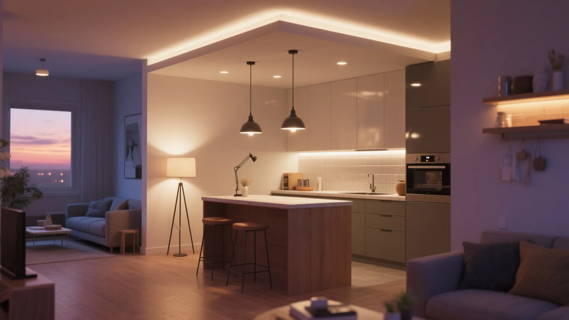 5. Lighting layers and reflective surfaces