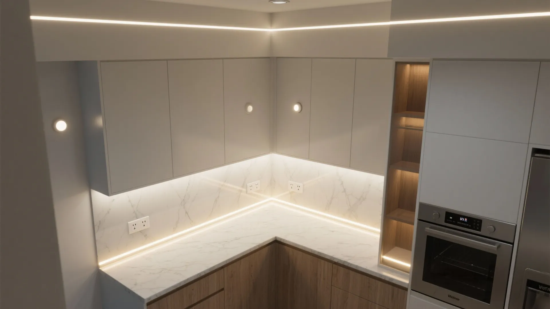 Layered Lighting and Plugged-In Convenience