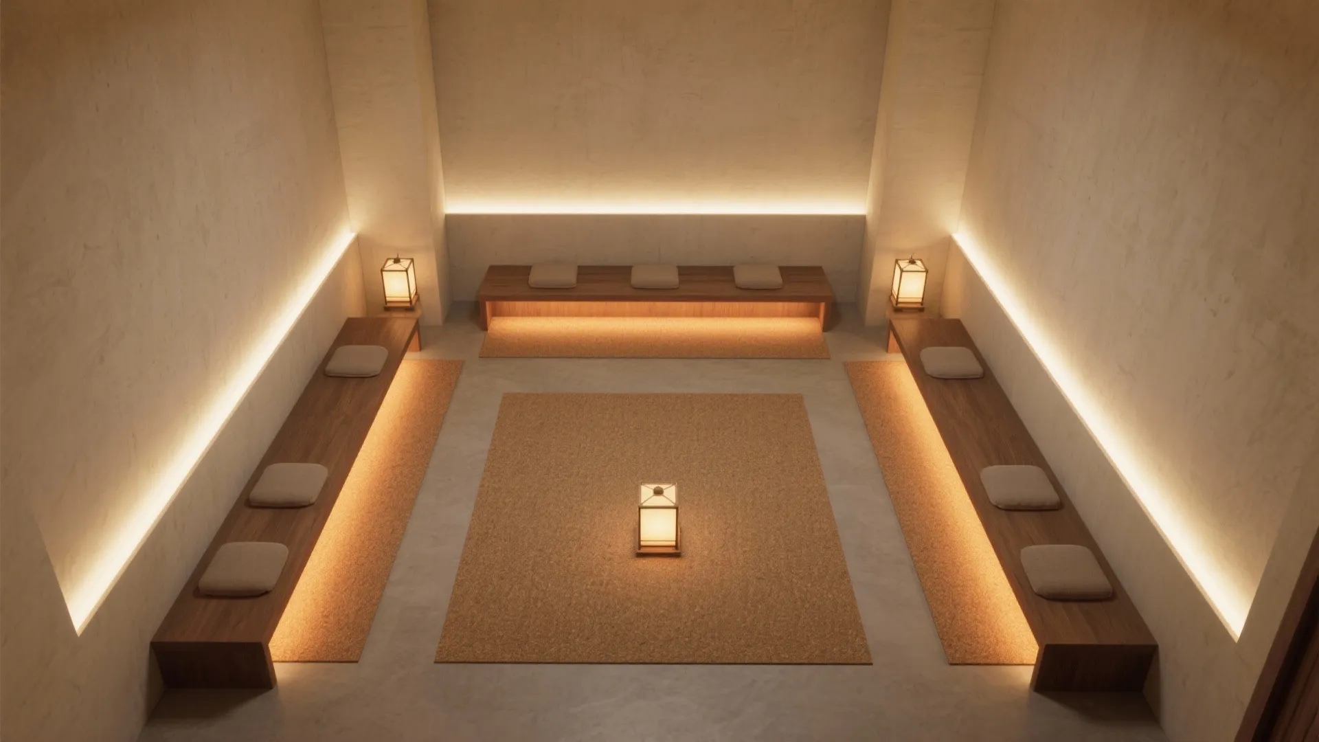 1) Soft, layered lighting for mindful focus