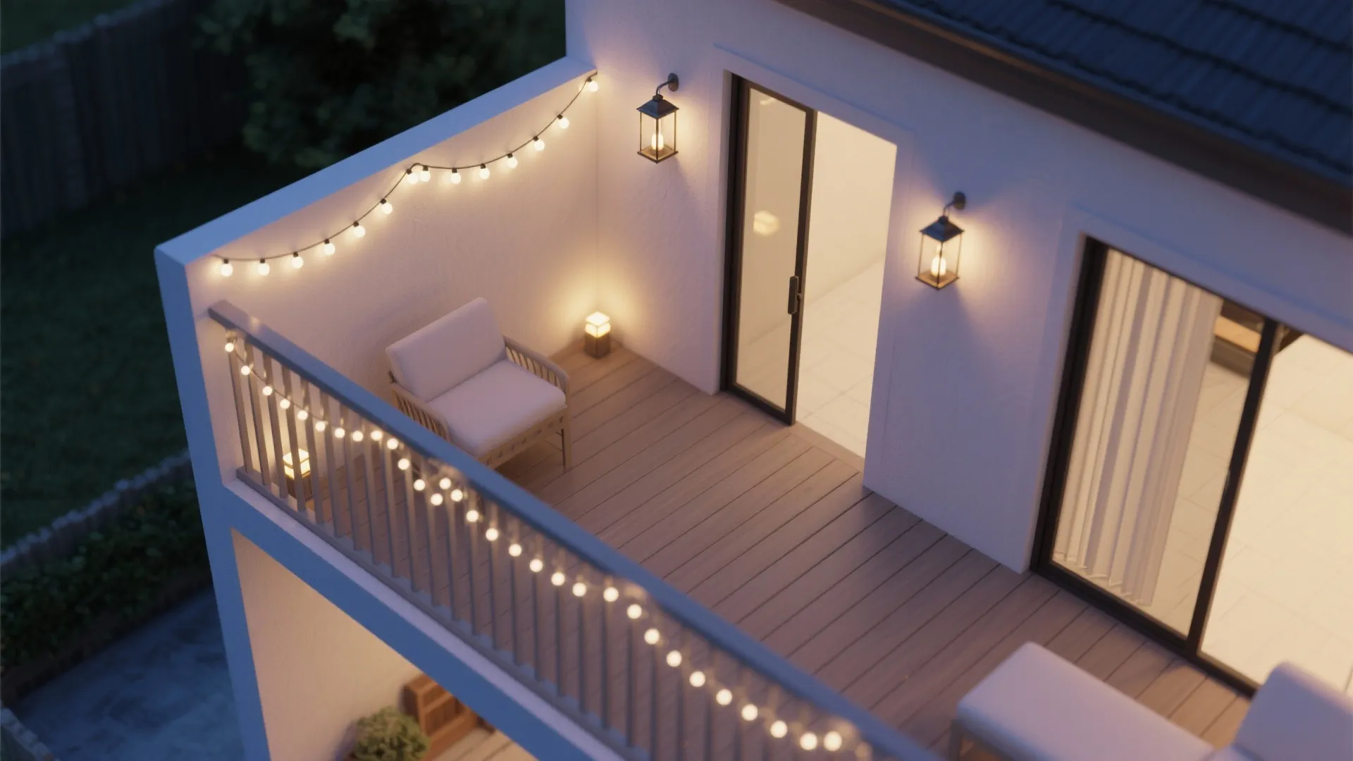 String Lights and Low-Glow Lanterns