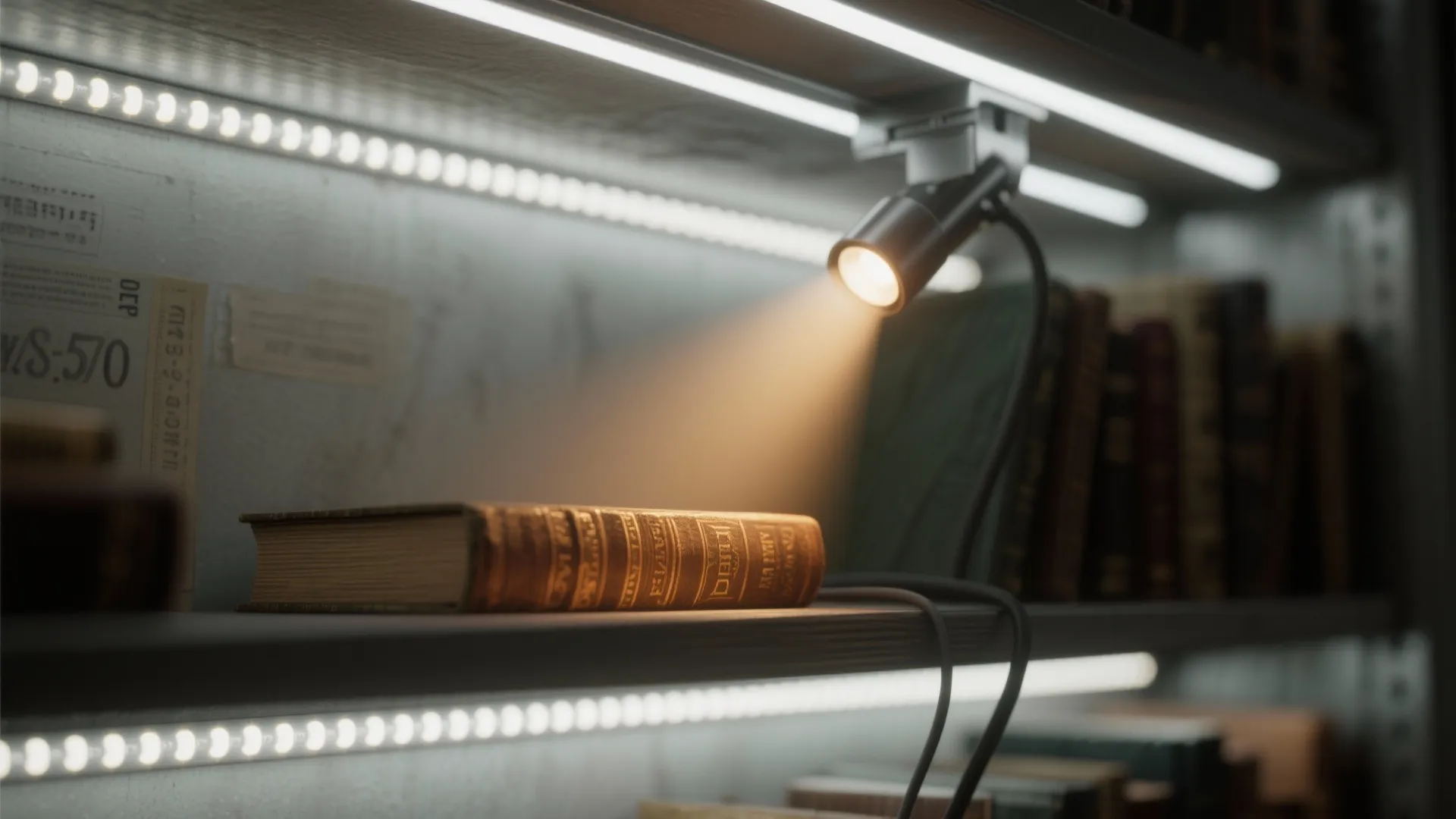 Layered lighting: beams, shadows, and color temperature as clues