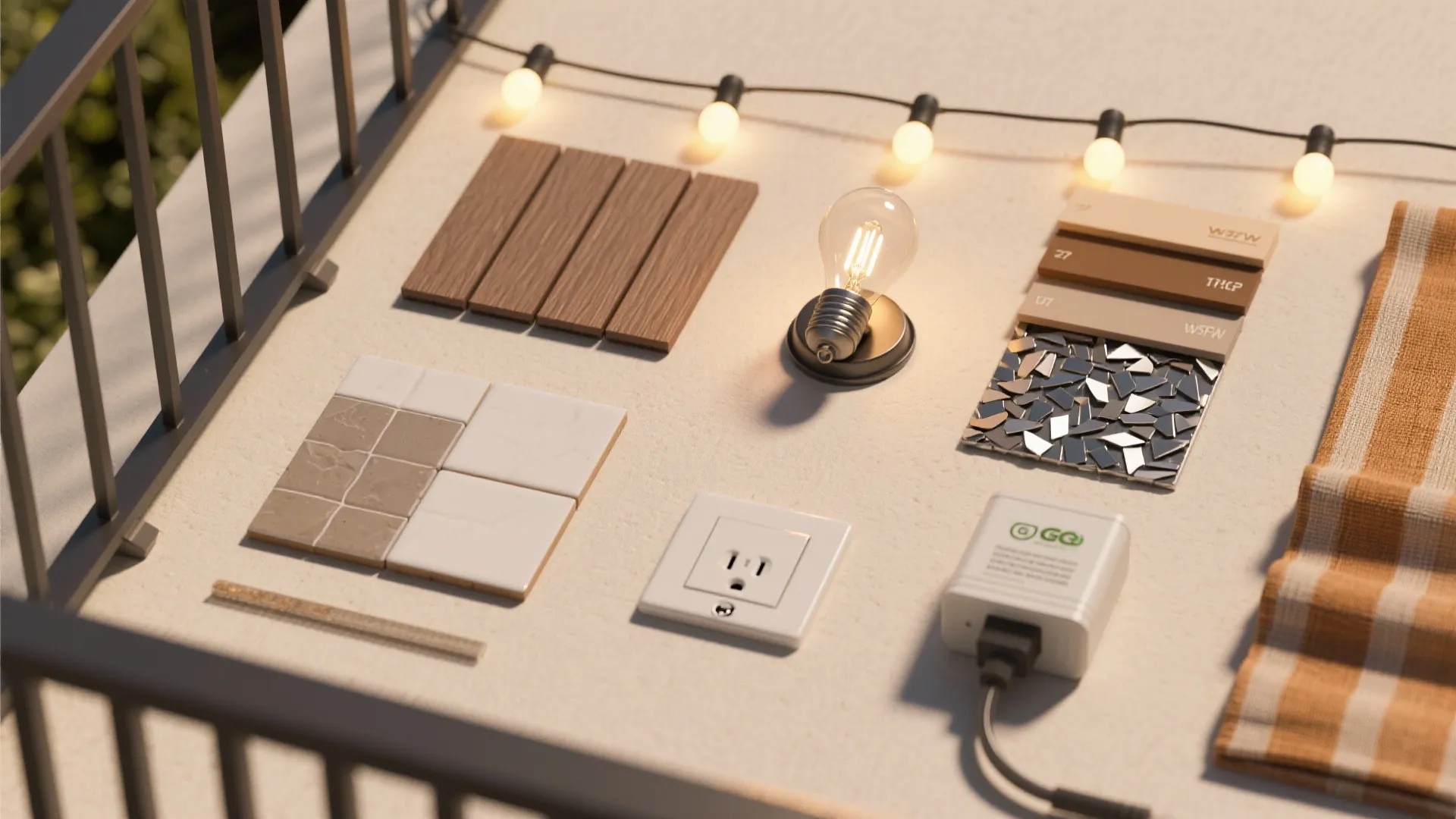 Lighting and All-Weather Materials for a Year-Round Balcony