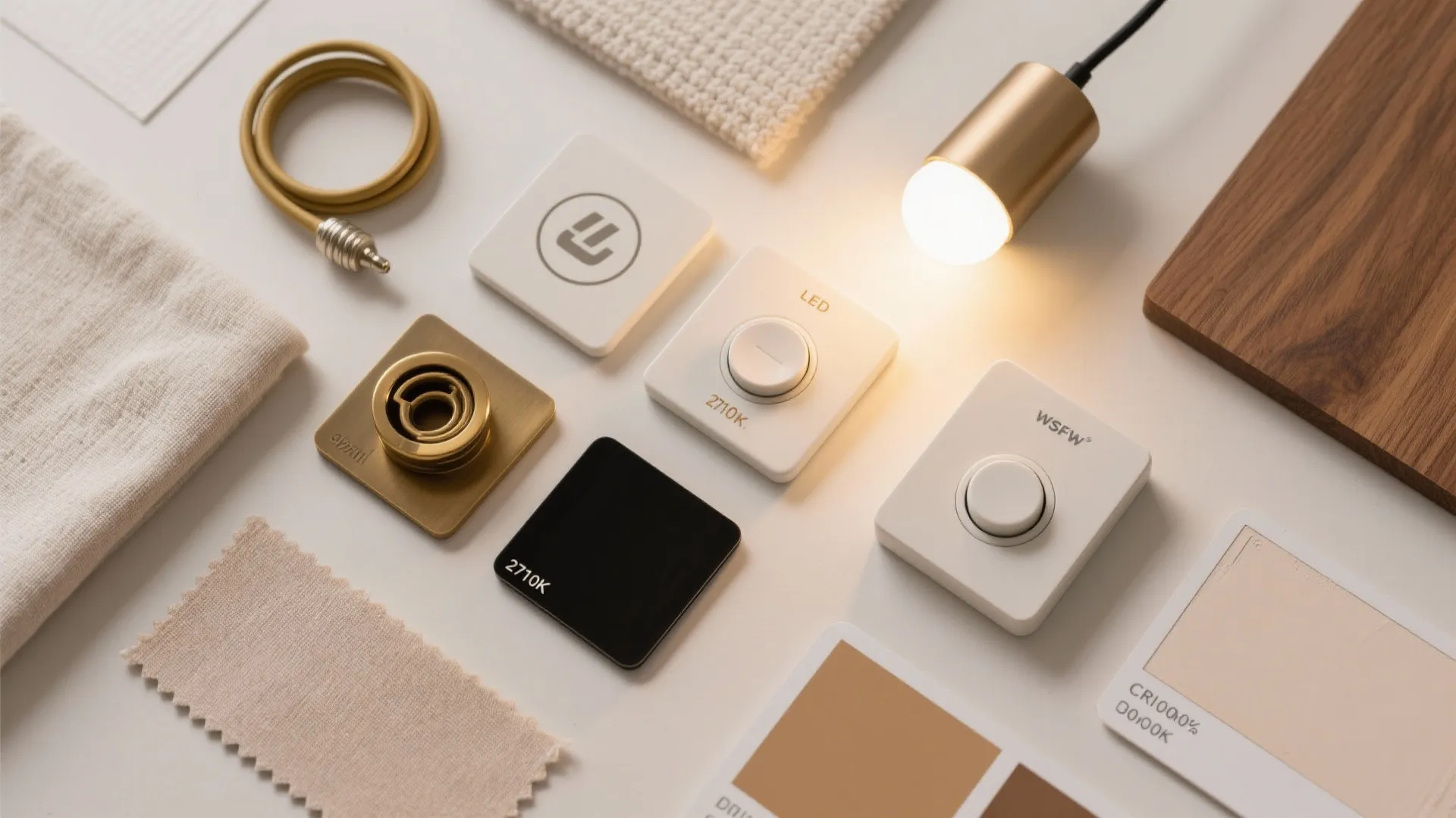 Layered lighting plan with dimmers and color temperature