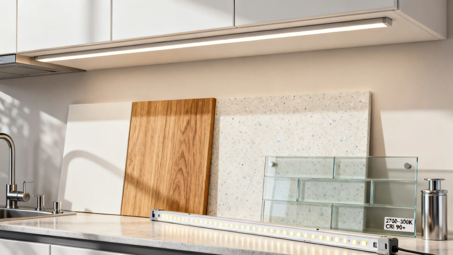 Lighting layers and reflective finishes