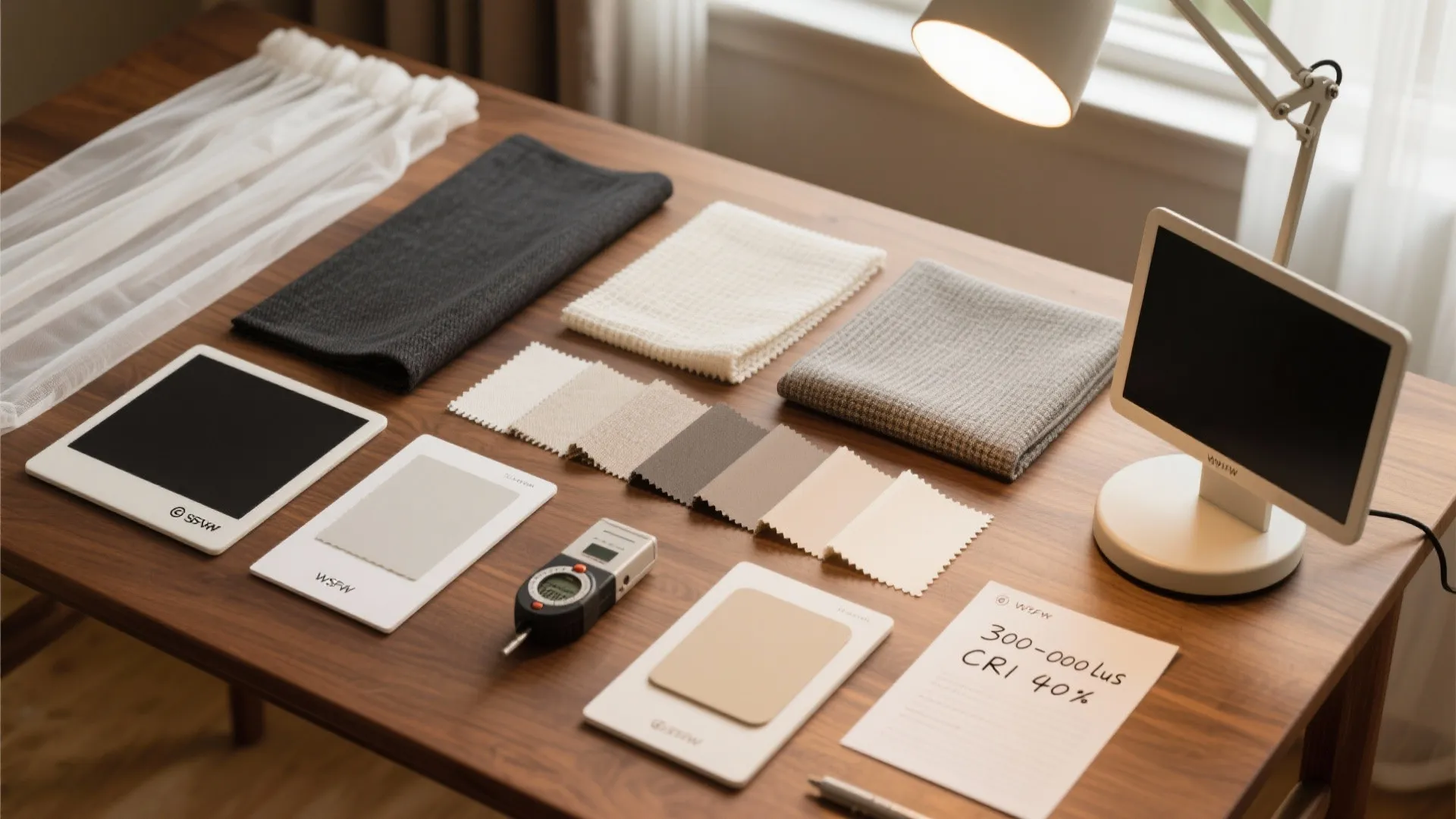 Daylight and Glare Control: North Light, Sheers, and Task Lamps