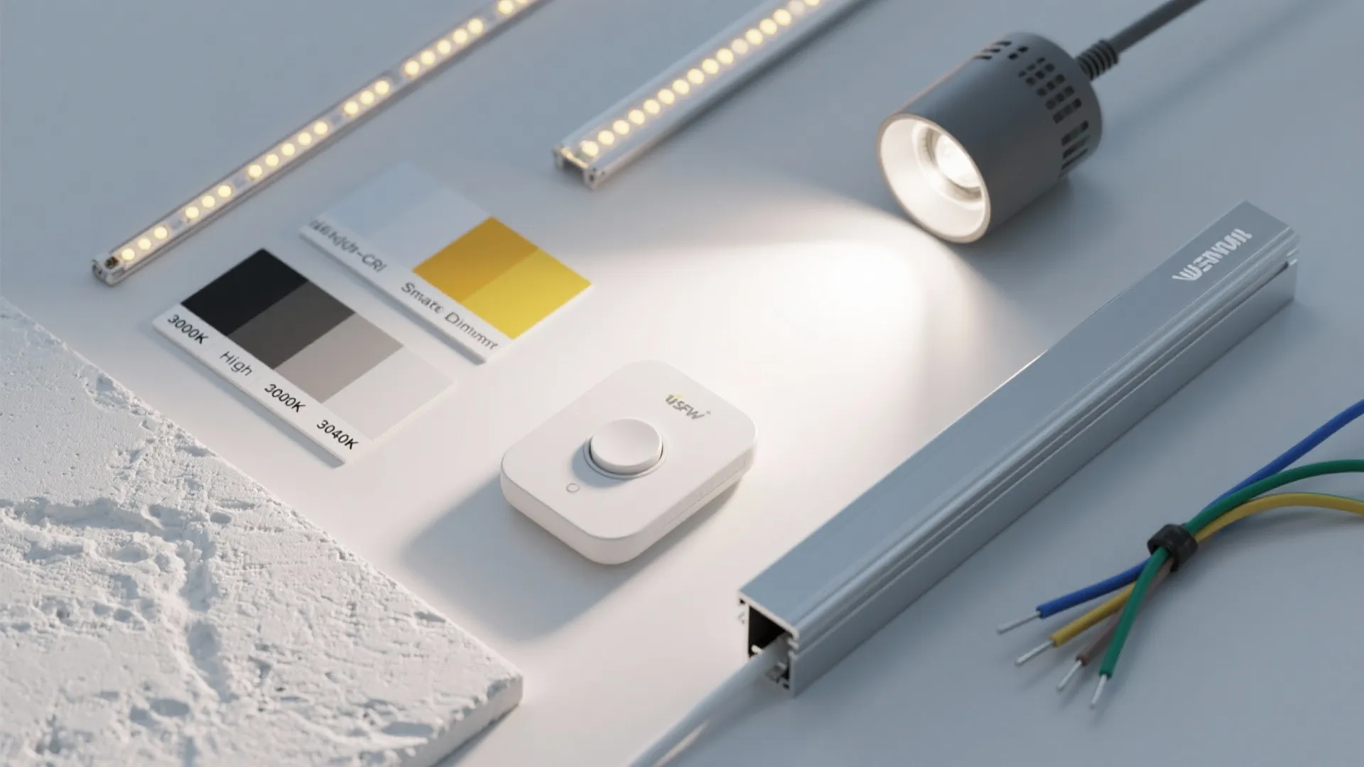 Flexible lighting and simple false ceilings