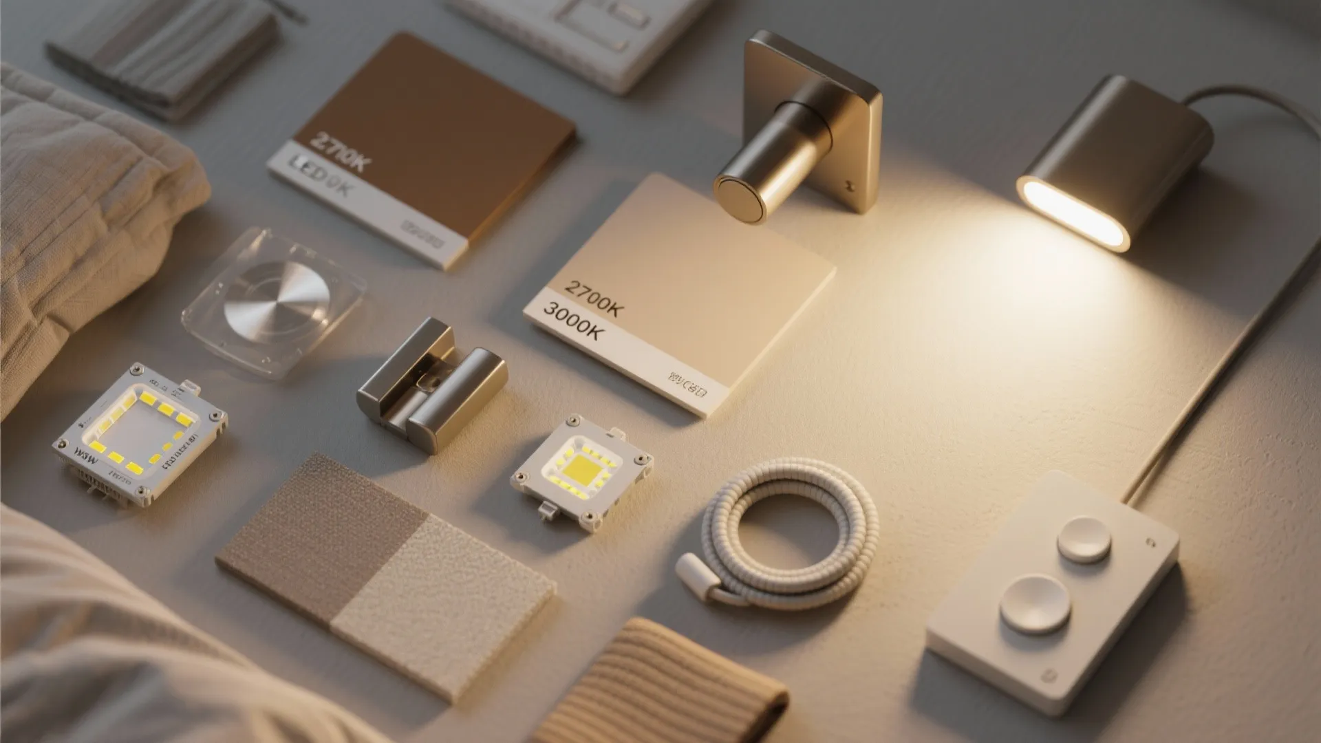 Wall-mounted uplights for calm, indirect ambience